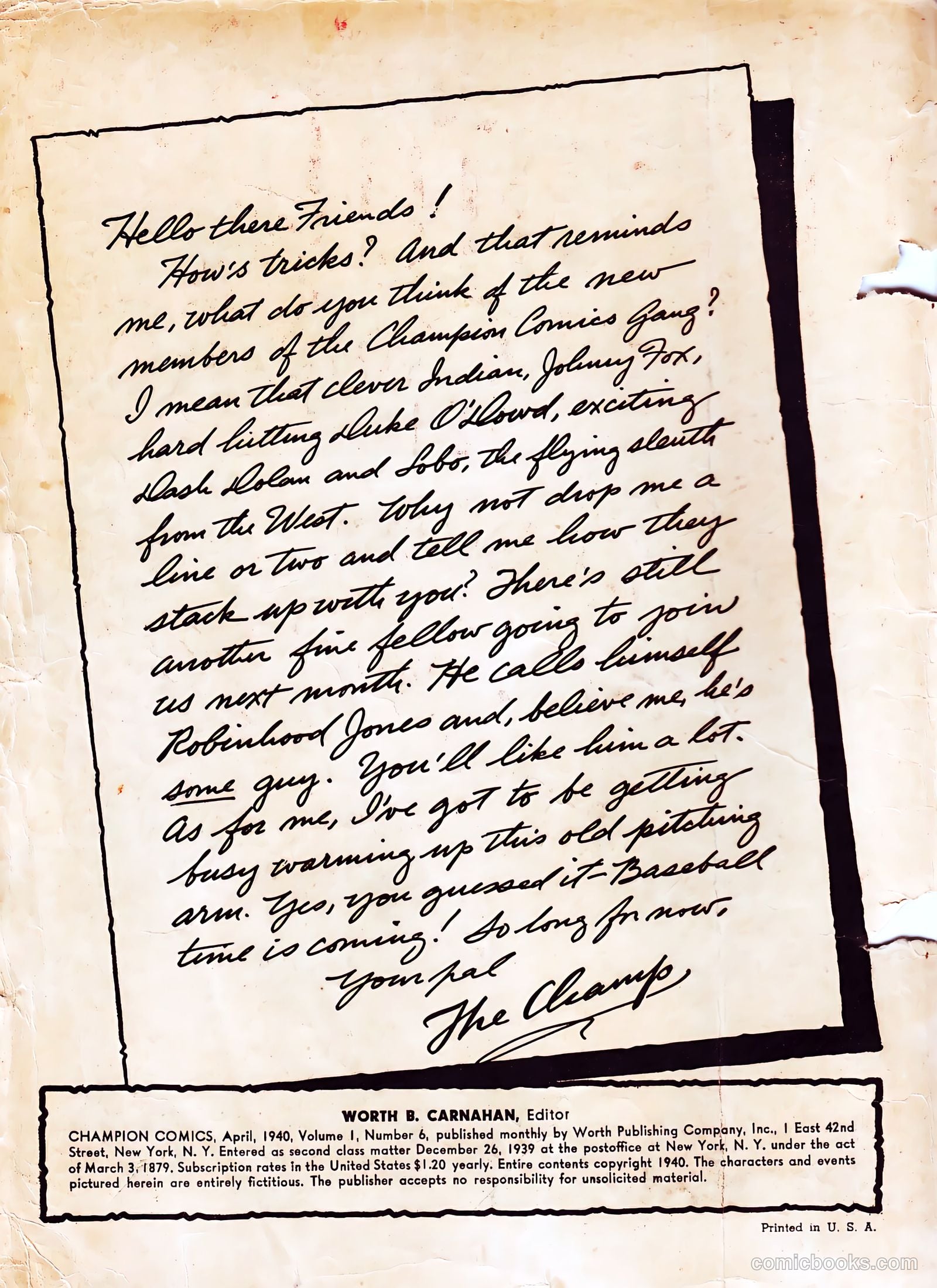 Champion Comics #6 — page 2 of 67