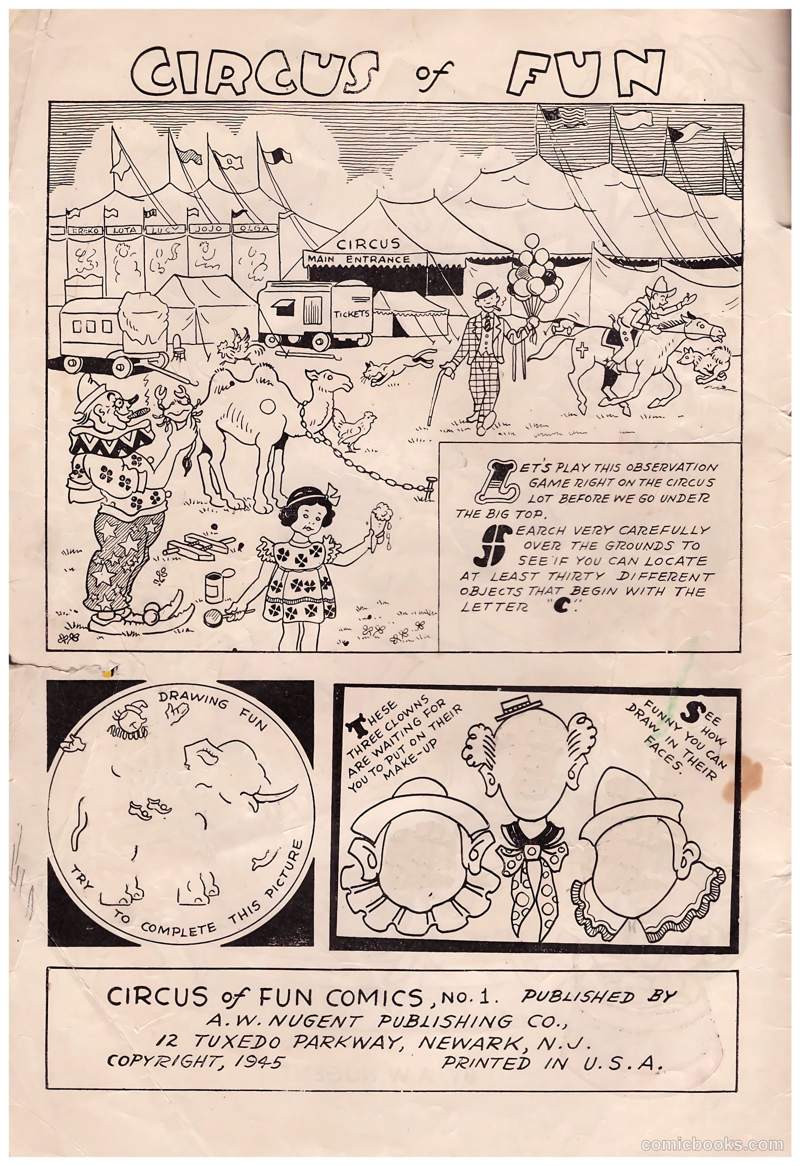 Circus of Fun Comics #1 — page 2 of 36