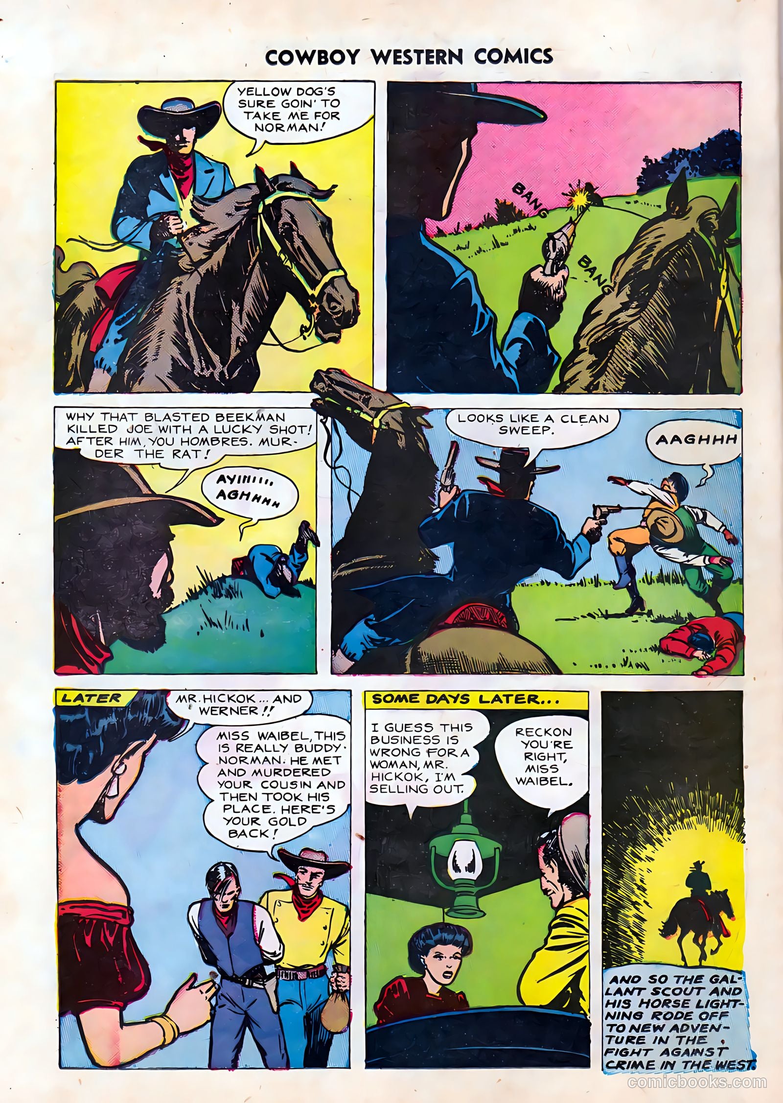 Cowboy Western Comics #23 — page 34 of 36