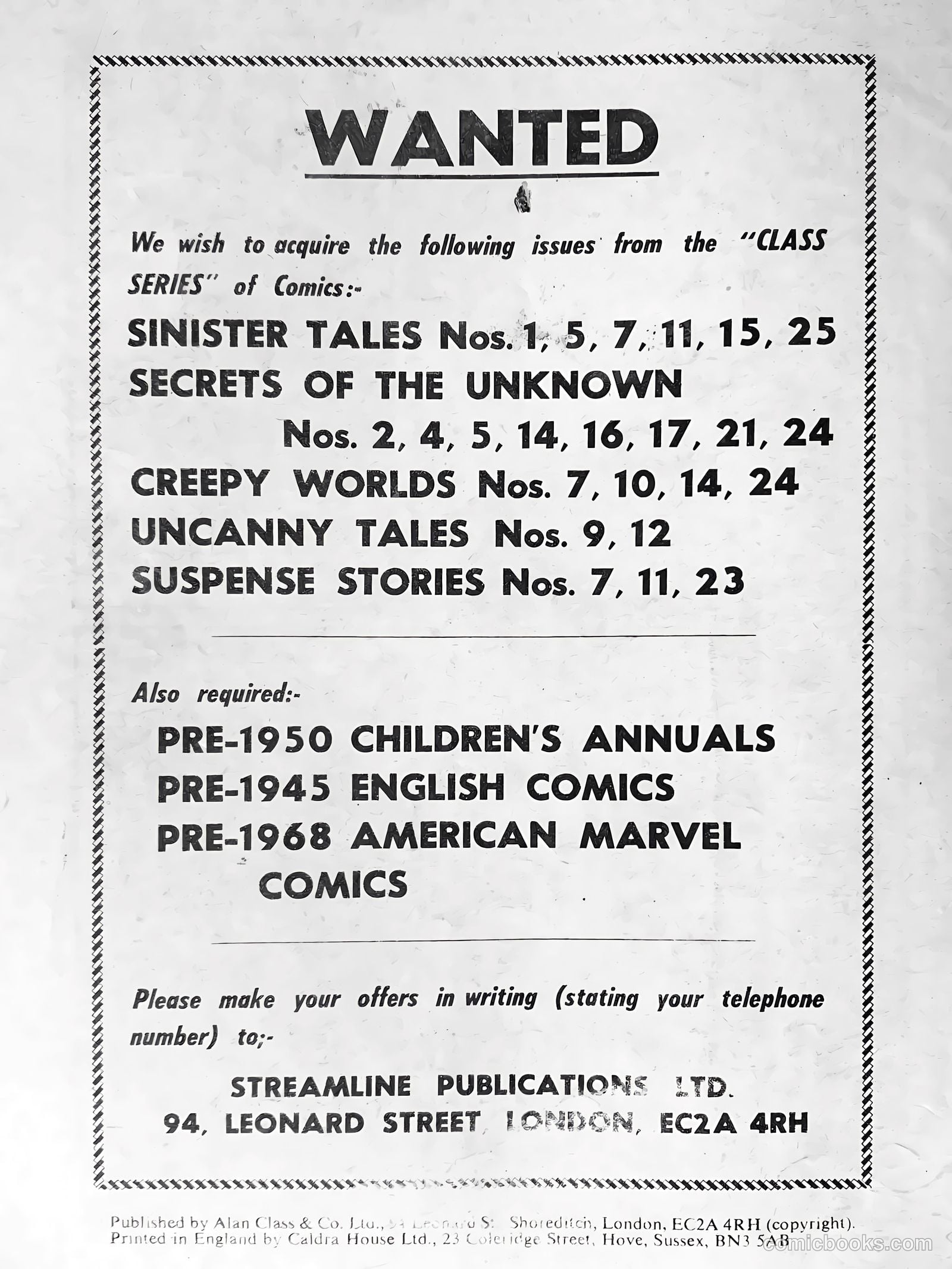 Creepy Worlds #164 — page 30 of 30
