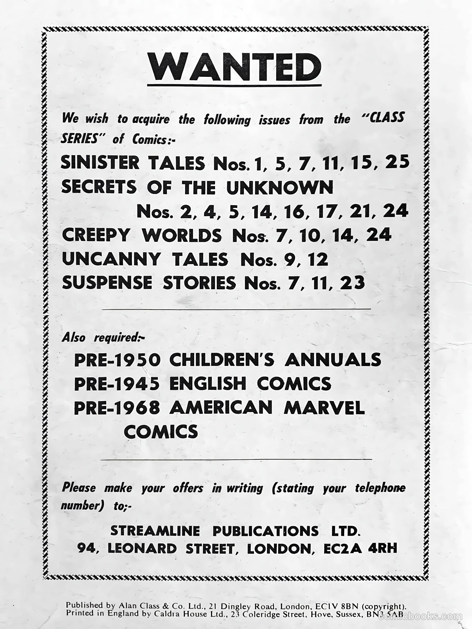 Creepy Worlds #176 — page 50 of 50