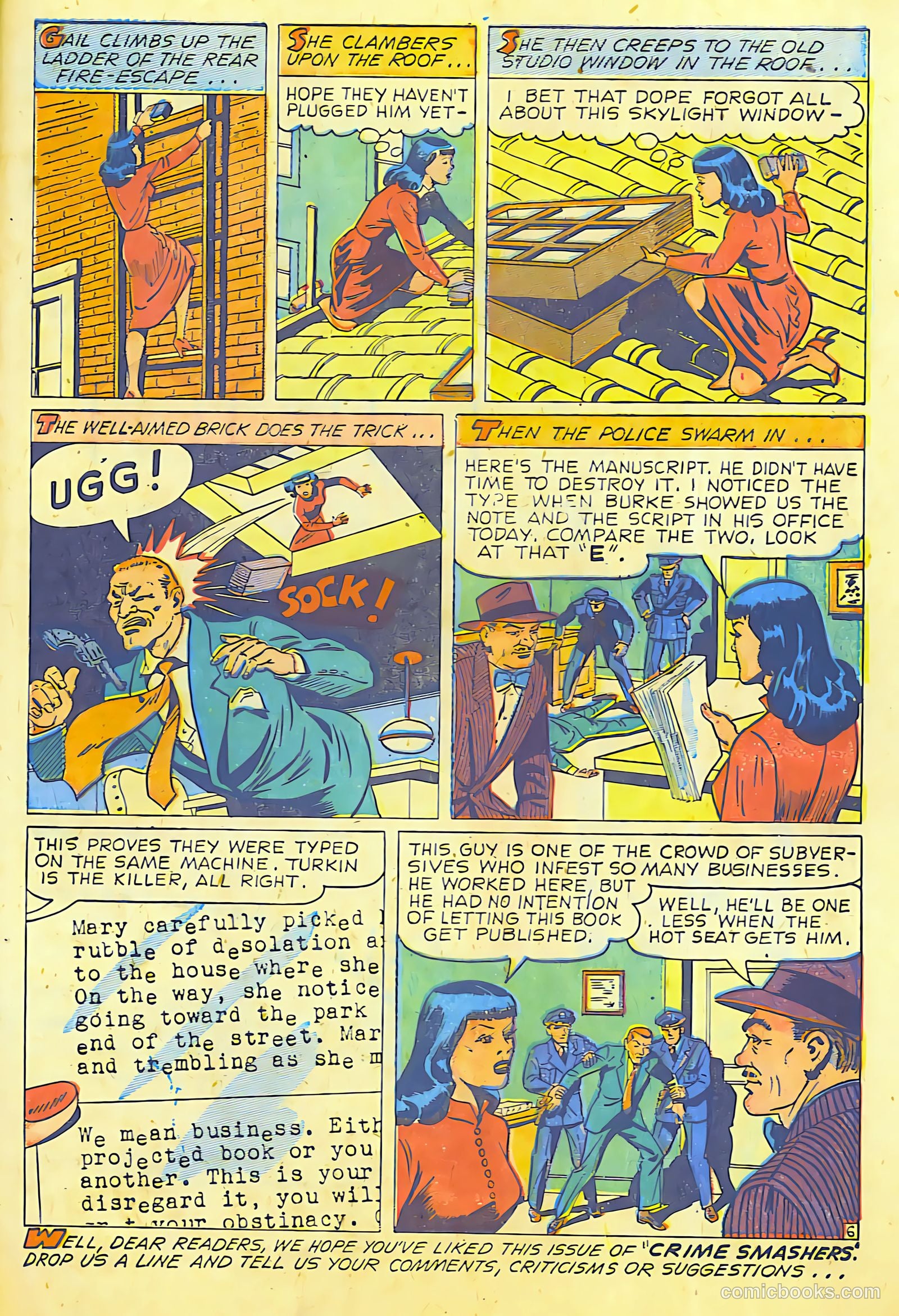 Crime Smashers #6 — page 30 of 30