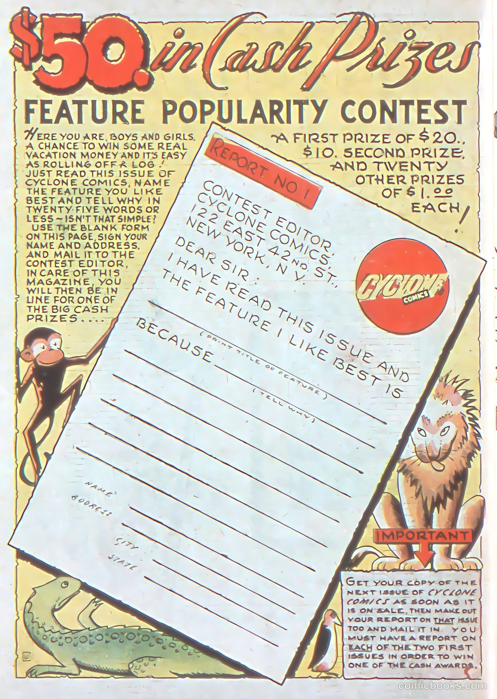 Cyclone Comics #1 — page 66 of 68