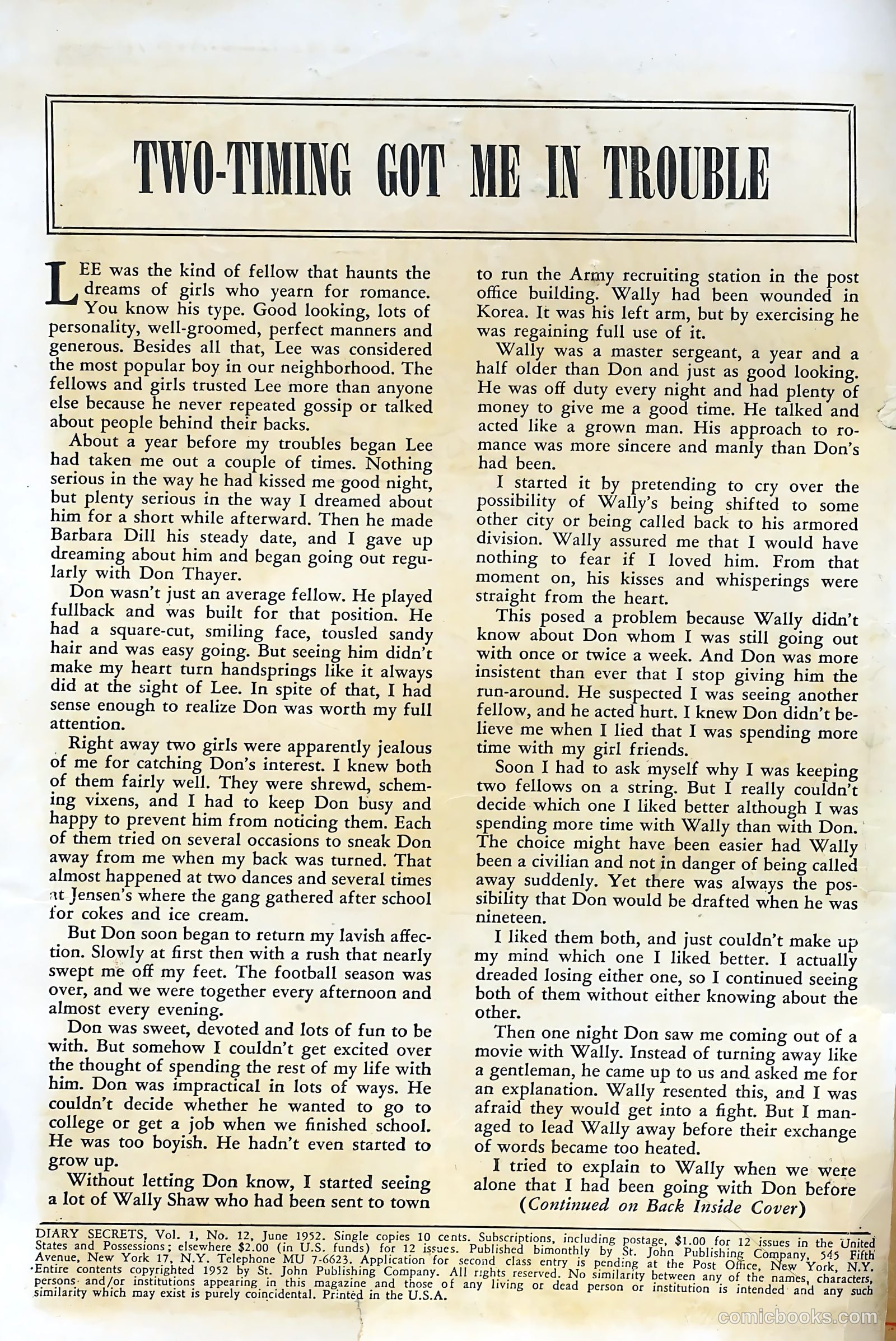 Diary Secrets #12 — page 2 of 36