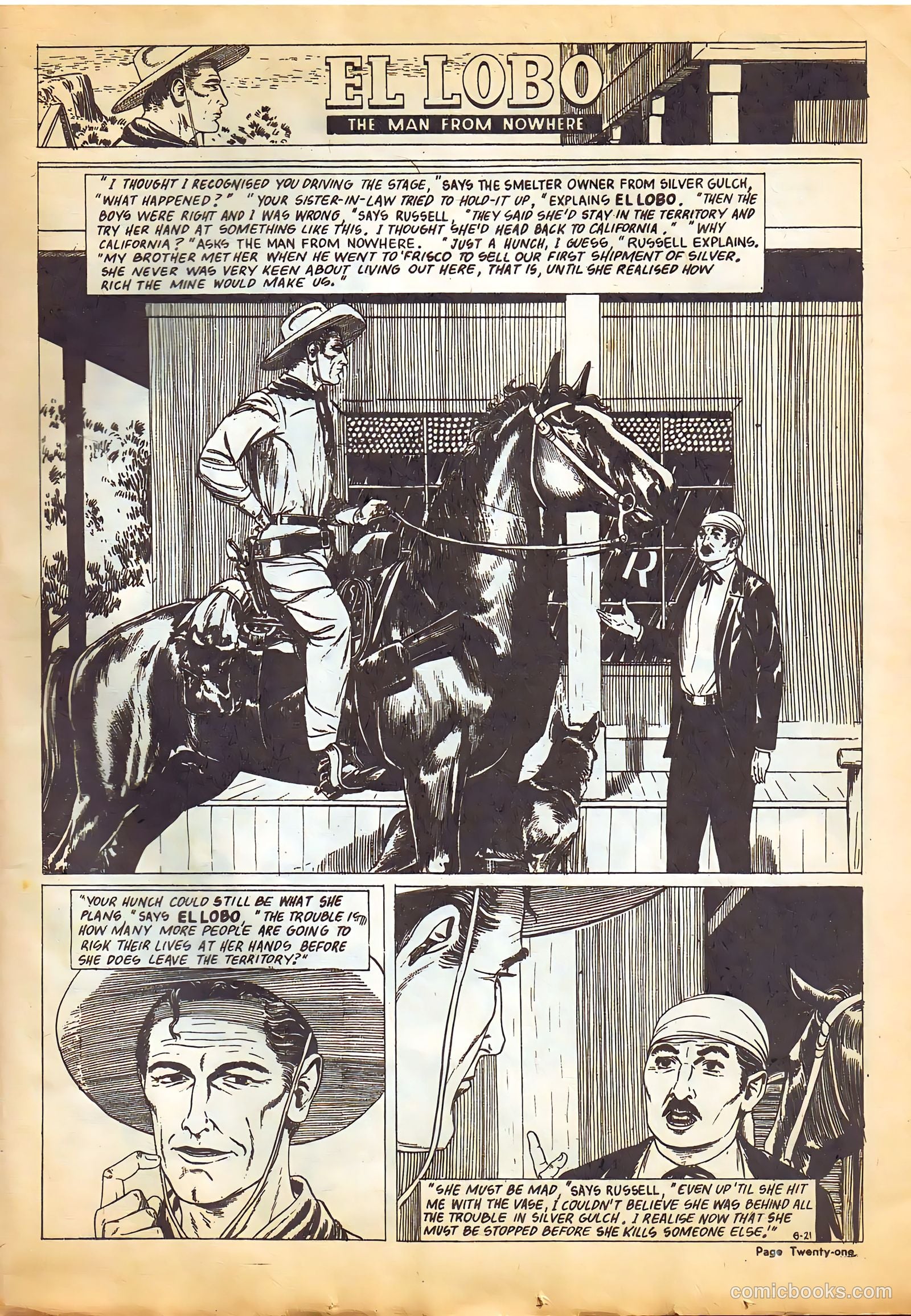 El Lobo The Man from Nowhere #6 — page 21 of 32