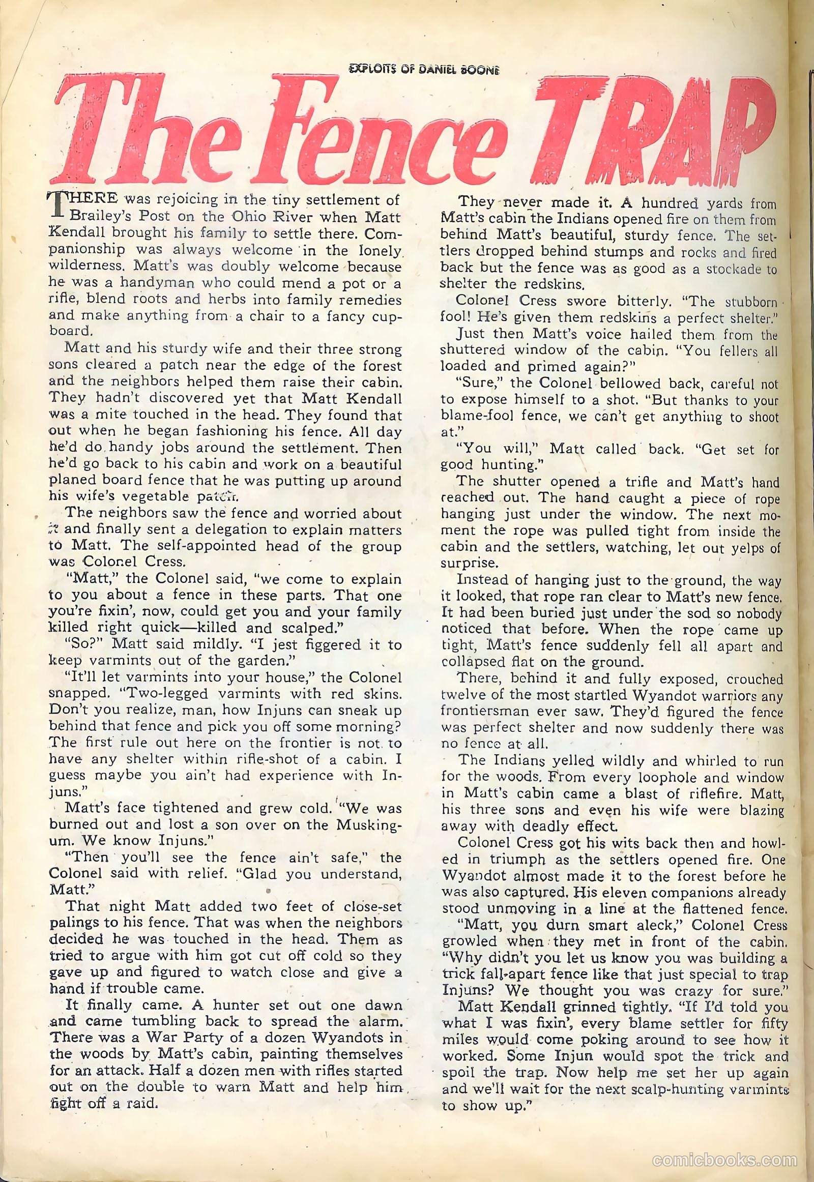 Exploits of Daniel Boone #1 — page 28 of 36
