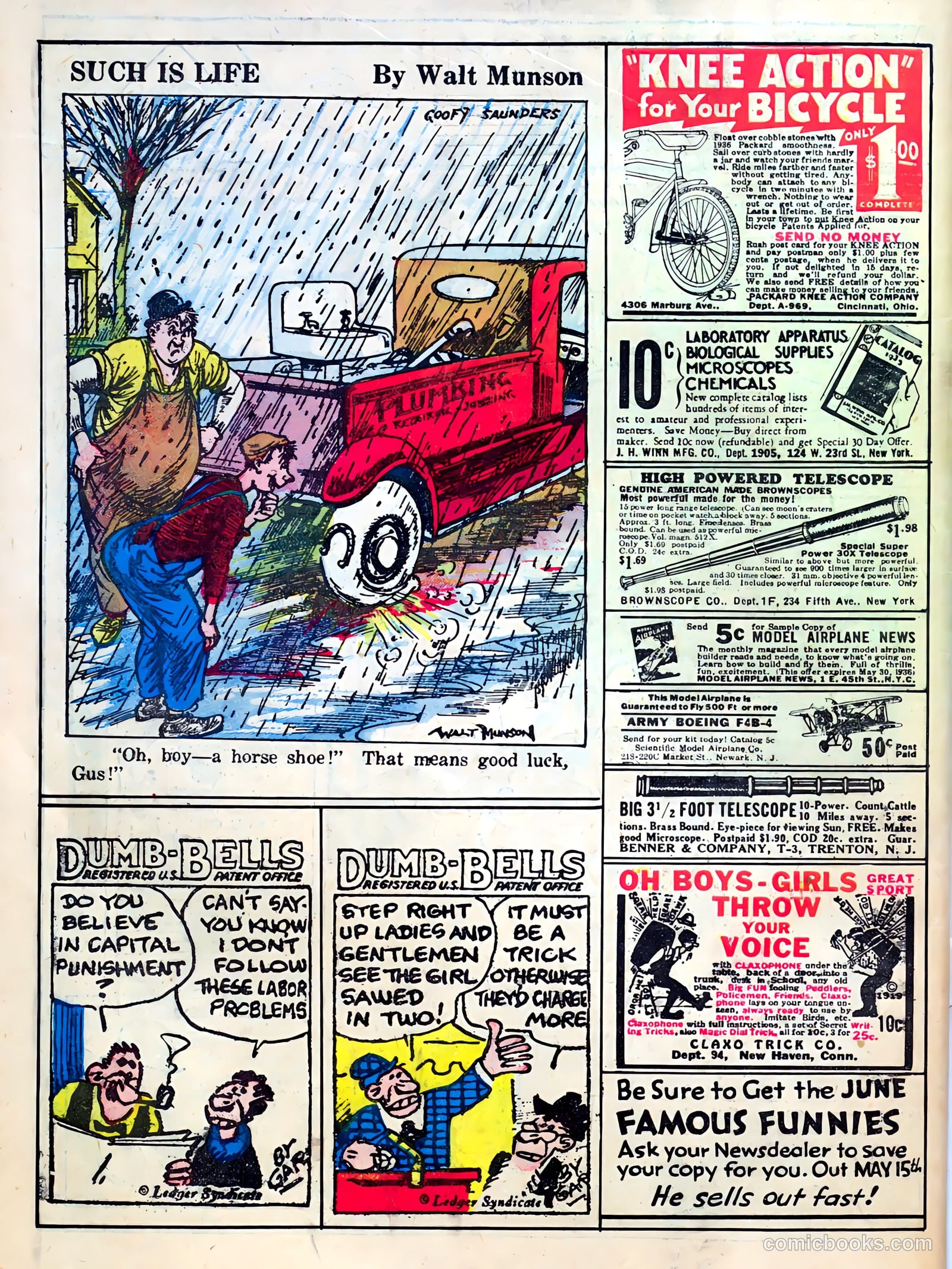 Famous Funnies #22 — page 62 of 64