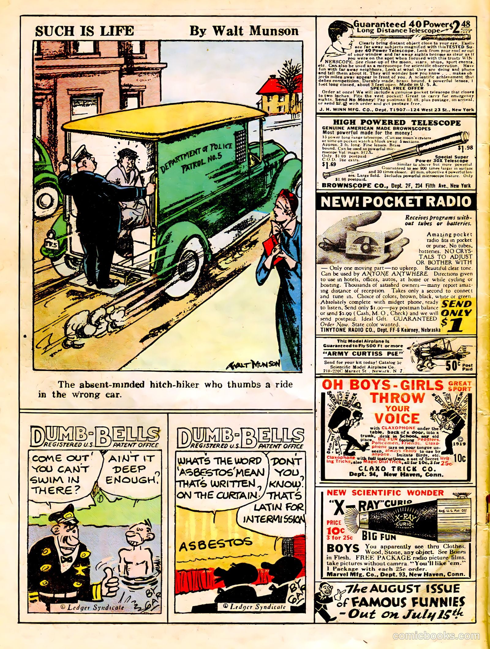 Famous Funnies #24 — page 62 of 64