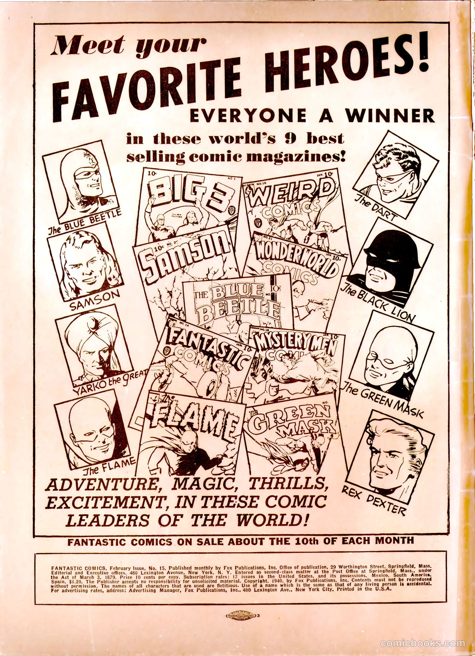 Fantastic Comics #15 — page 2 of 68