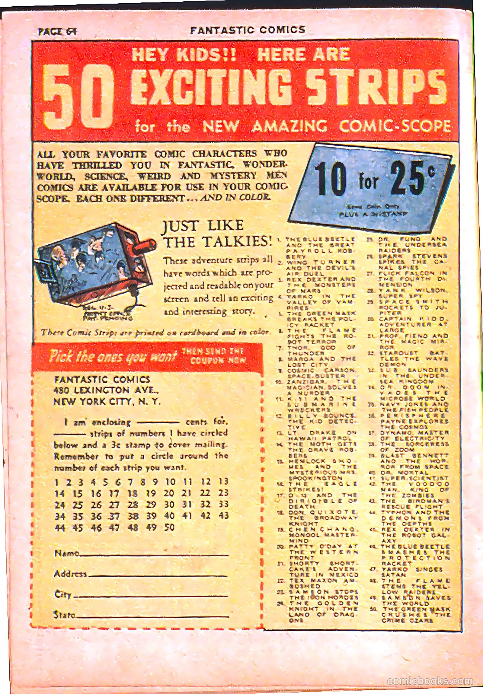 Fantastic Comics #7 — page 66 of 68