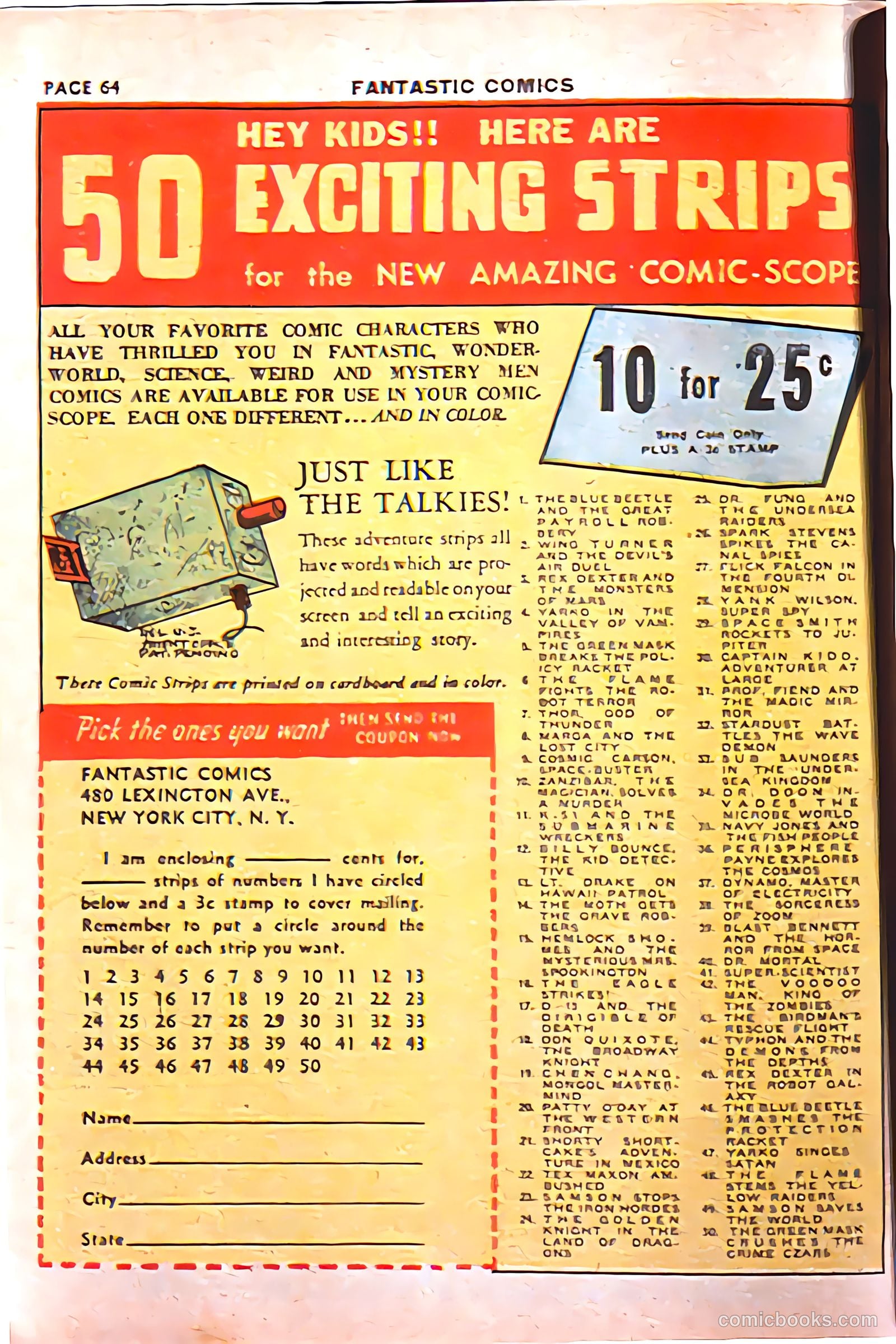 Fantastic Comics #8 — page 66 of 69