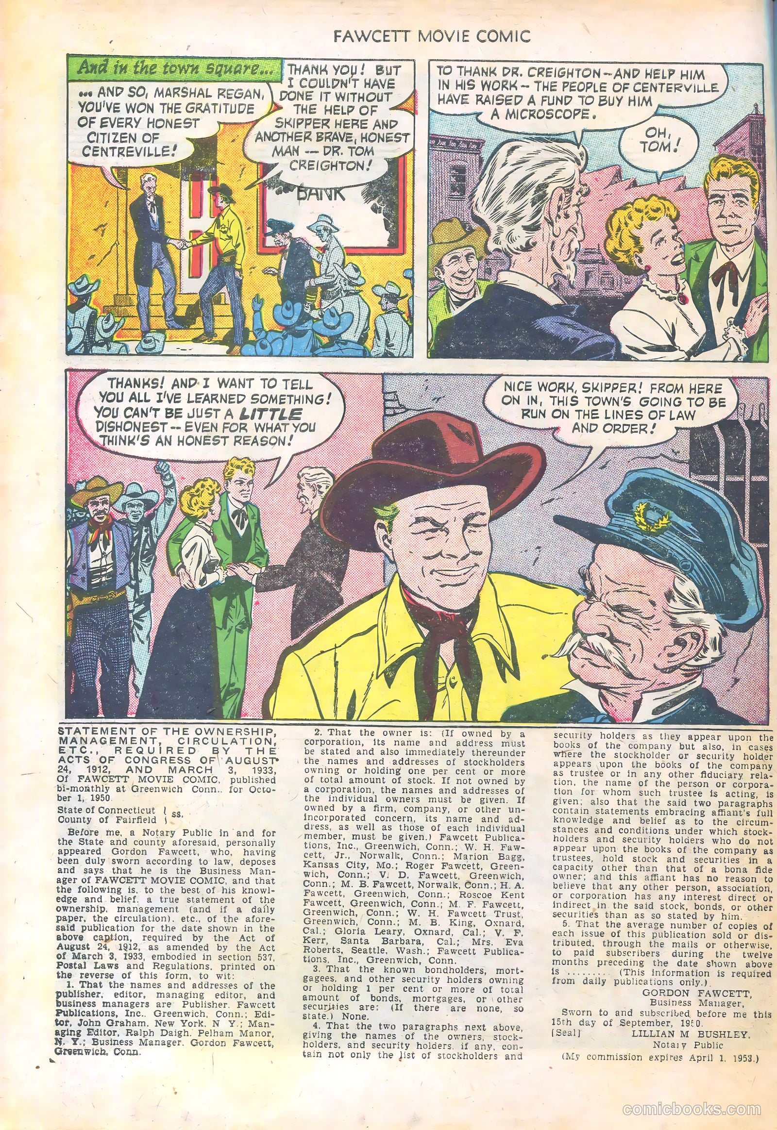 Fawcett Movie Comic #9 — page 34 of 36