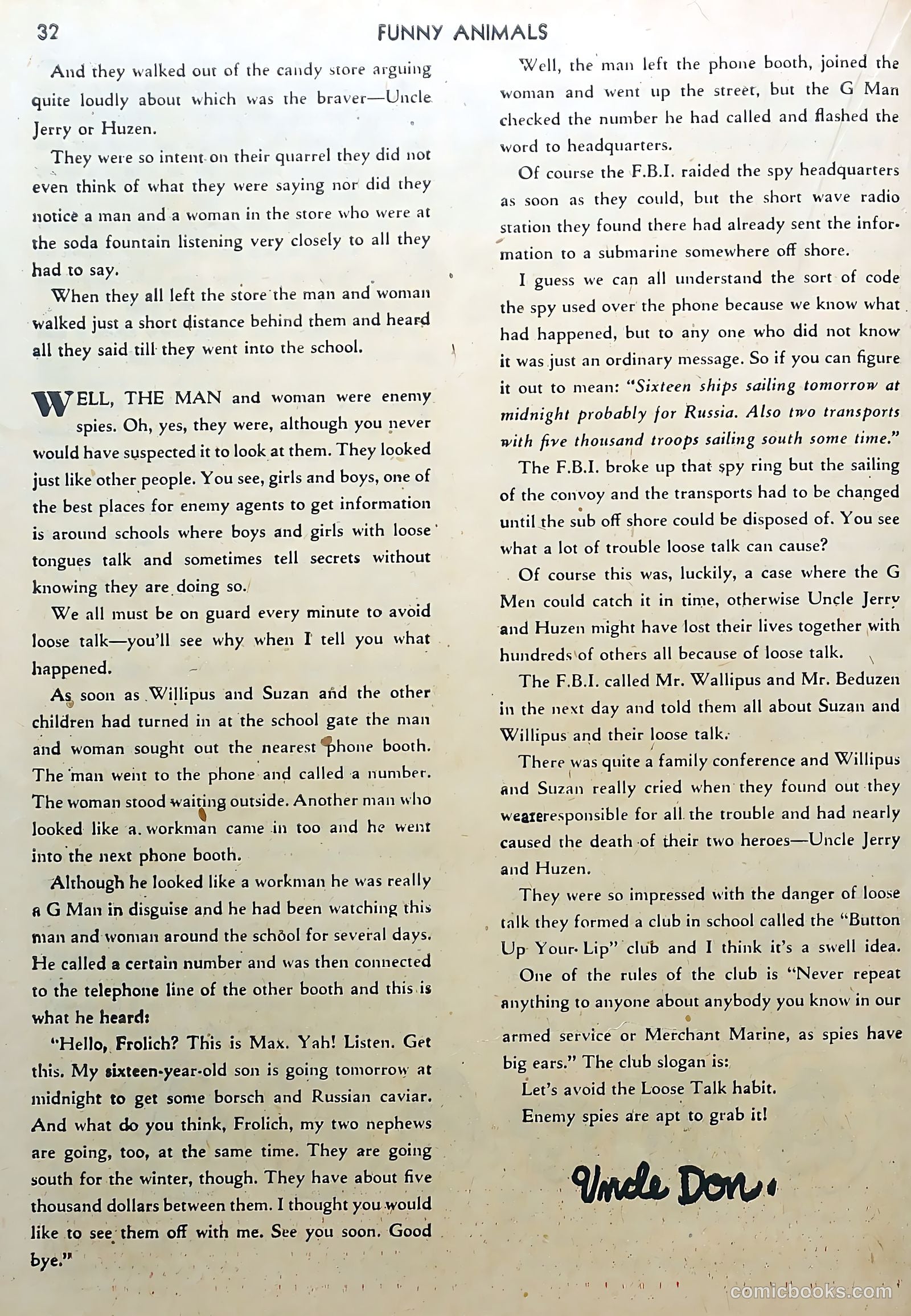 Fawcett's Funny Animals #3 — page 32 of 68