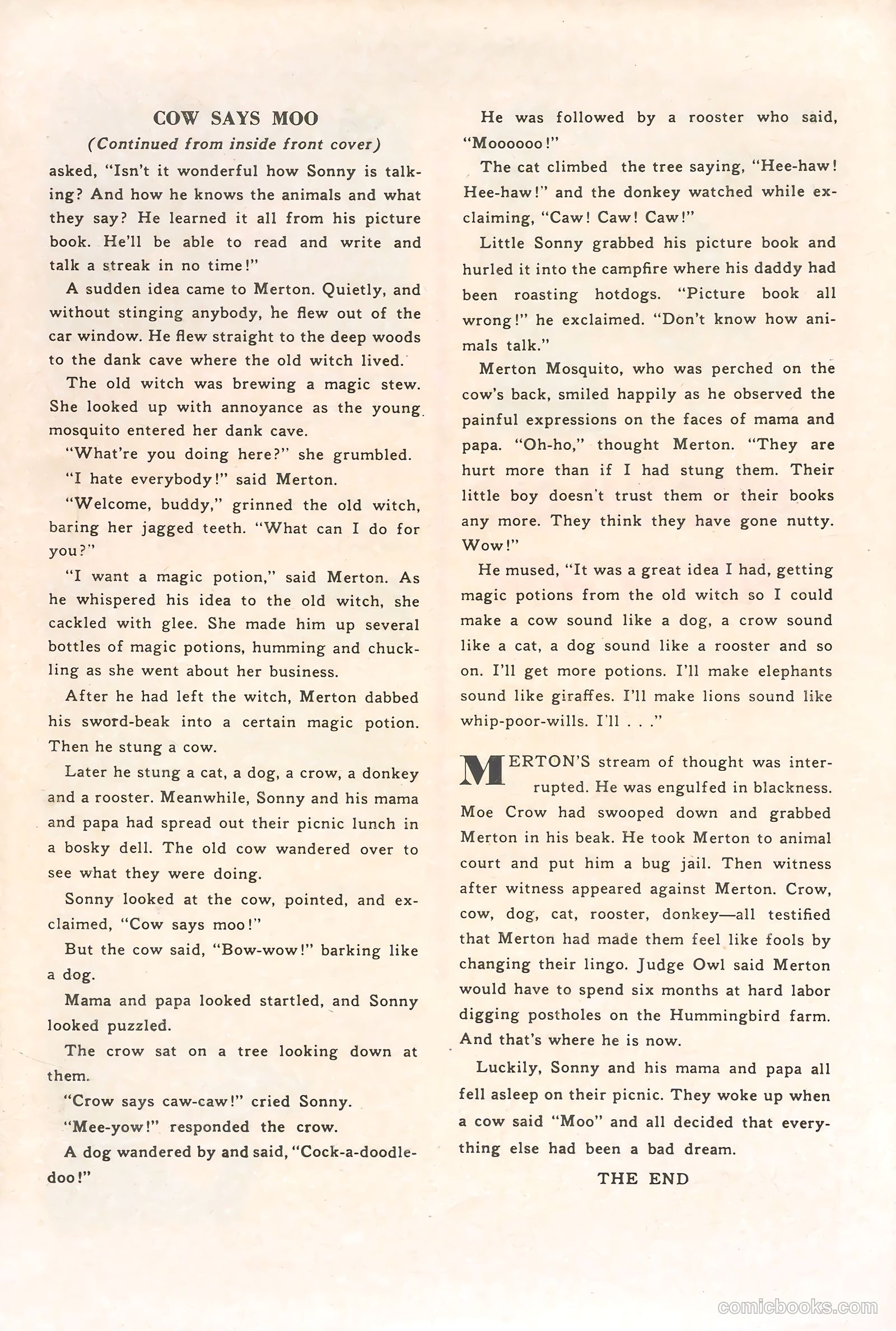 Fawcett's Funny Animals #80 — page 35 of 36