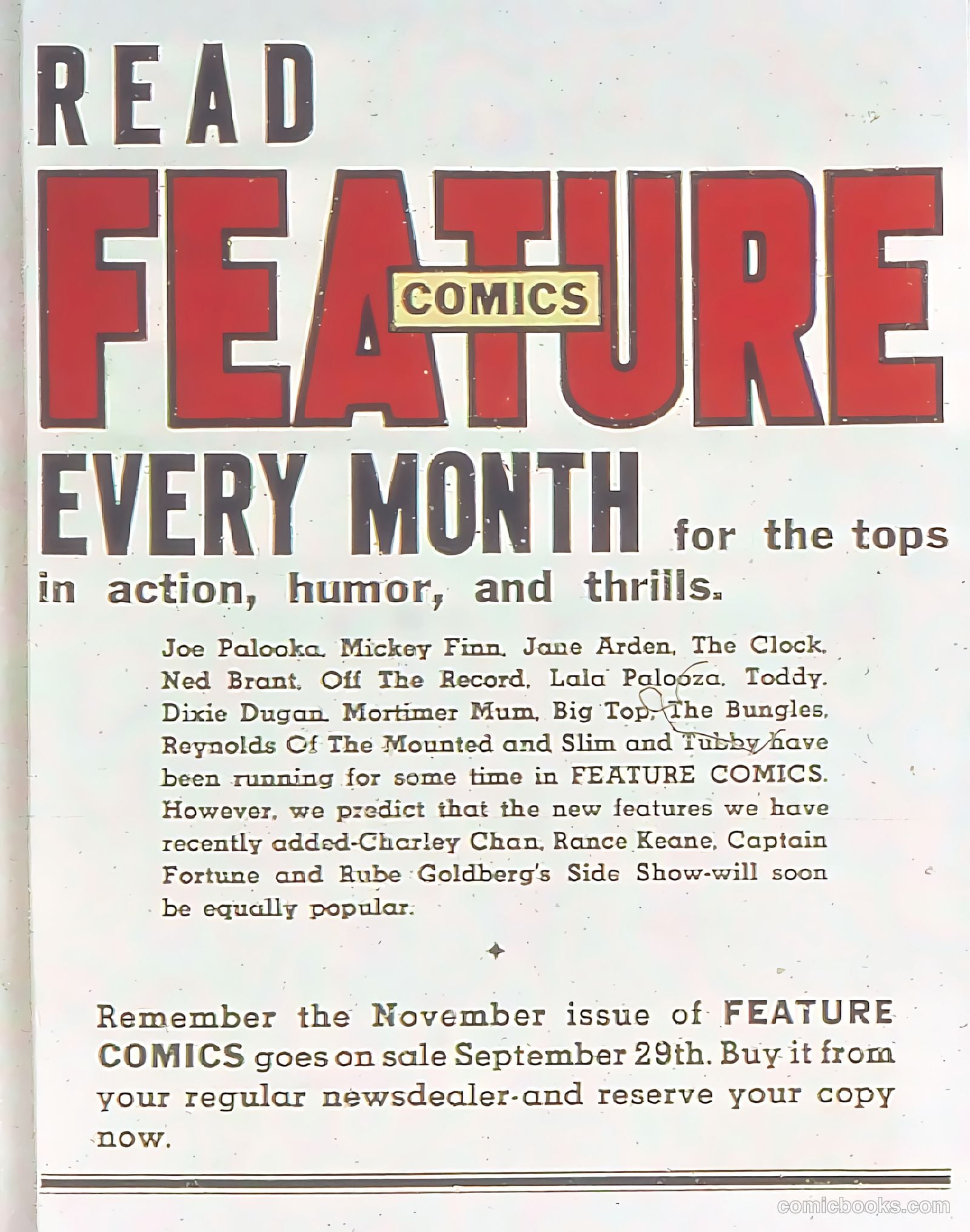 Feature Comics #25 — page 67 of 68
