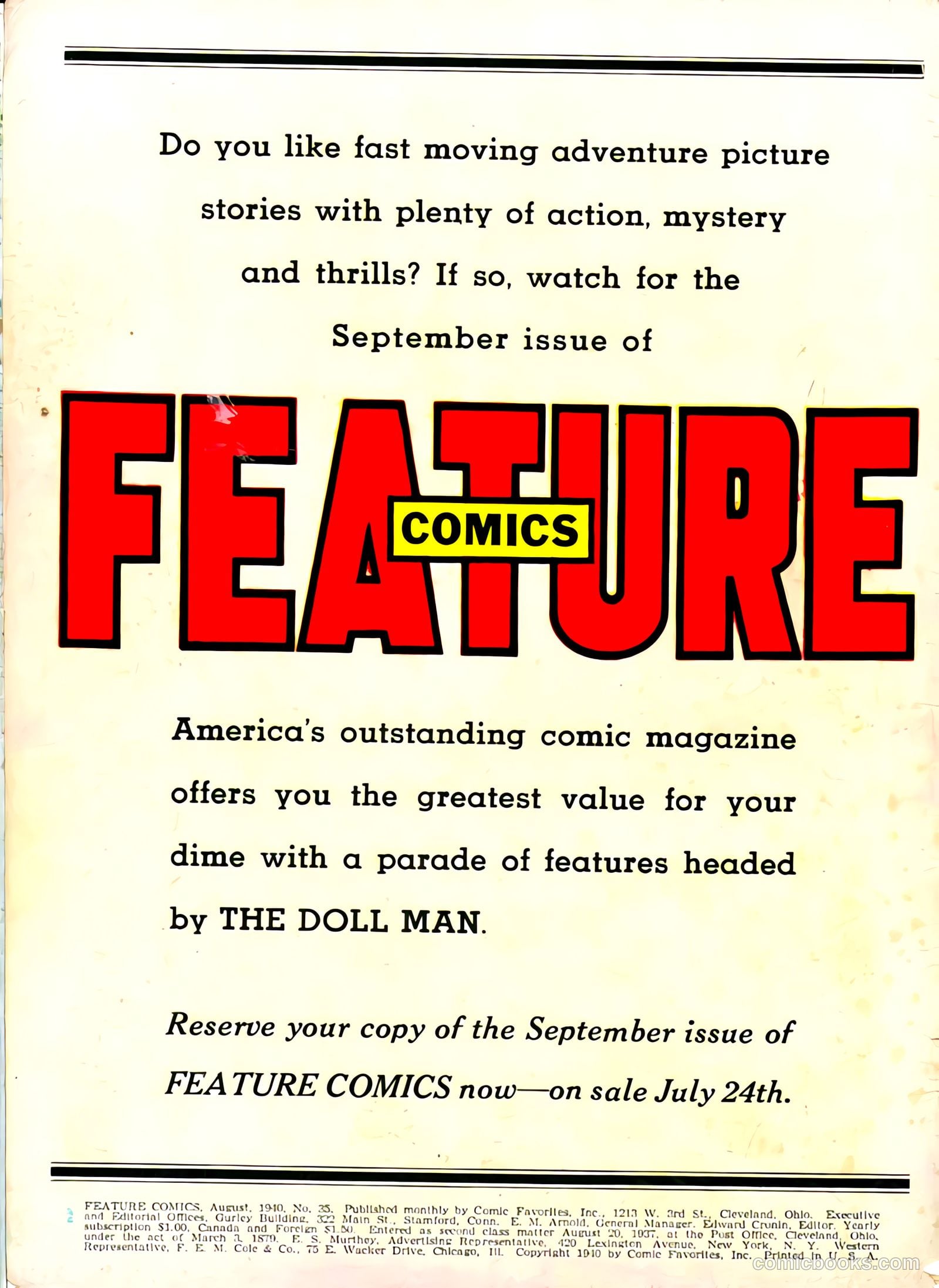 Feature Comics #35 — page 2 of 68