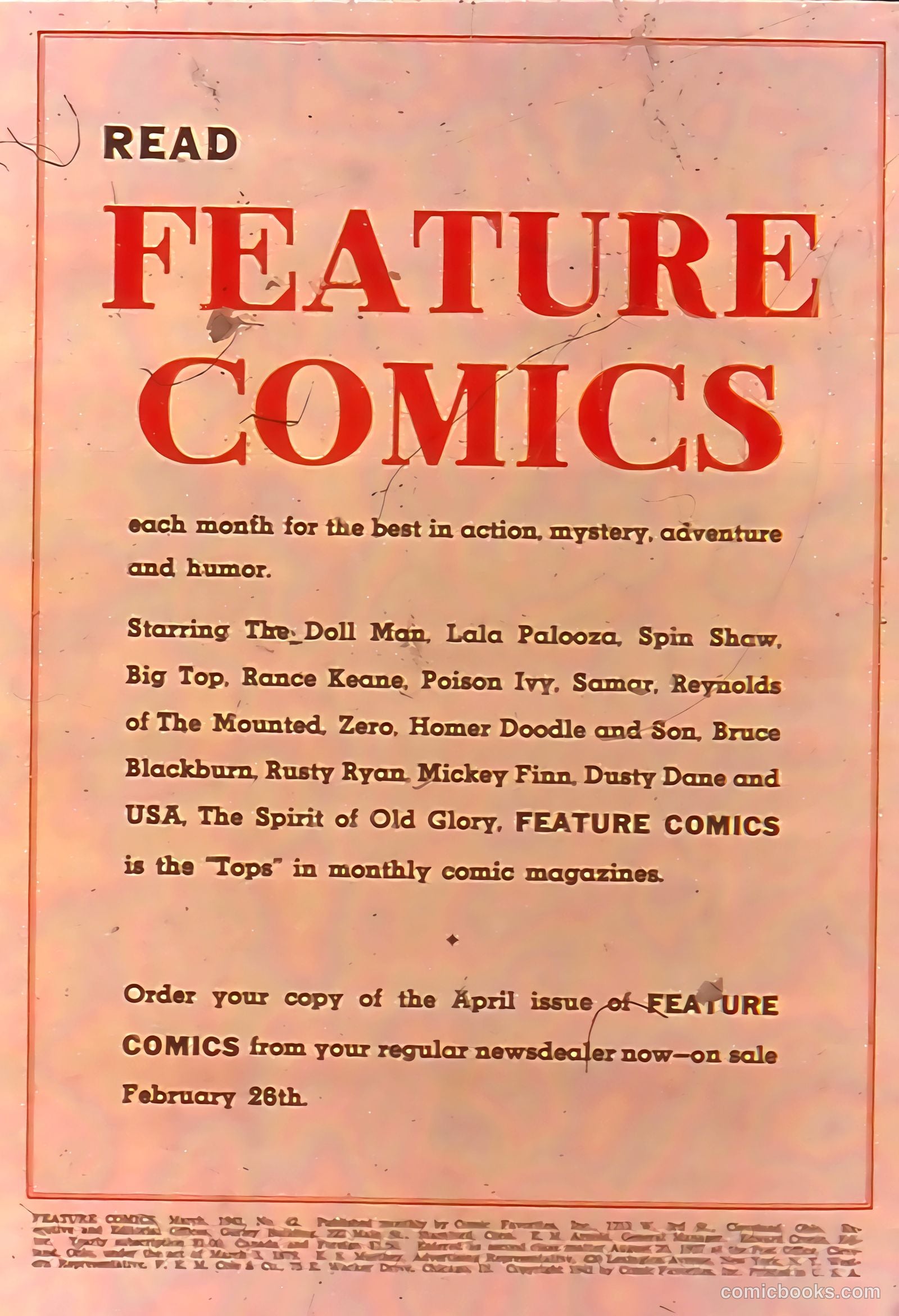 Feature Comics #42 — page 2 of 68