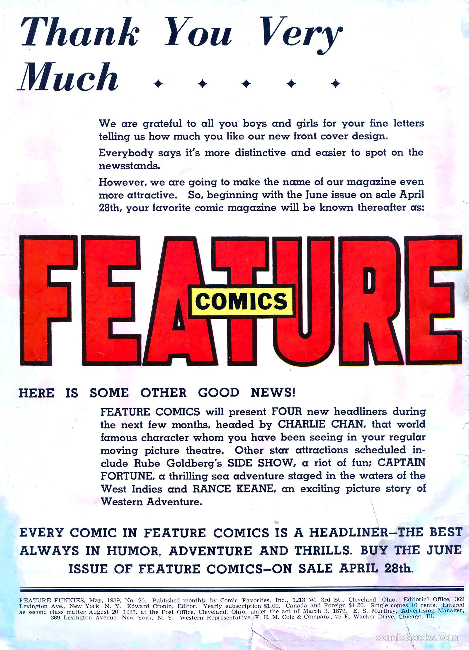 Feature Funnies #20 — page 2 of 68