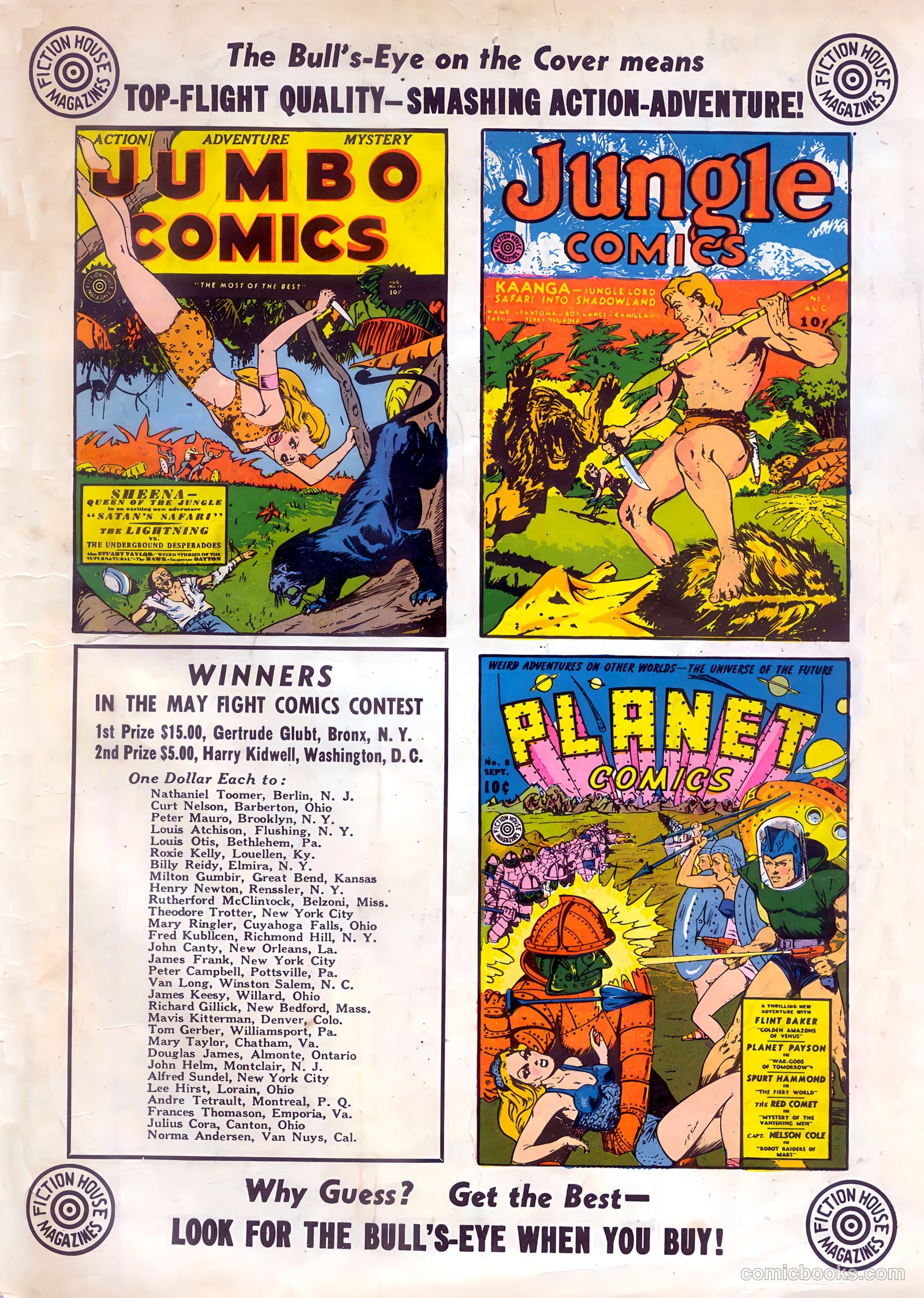 Fight Comics #8 — page 67 of 68
