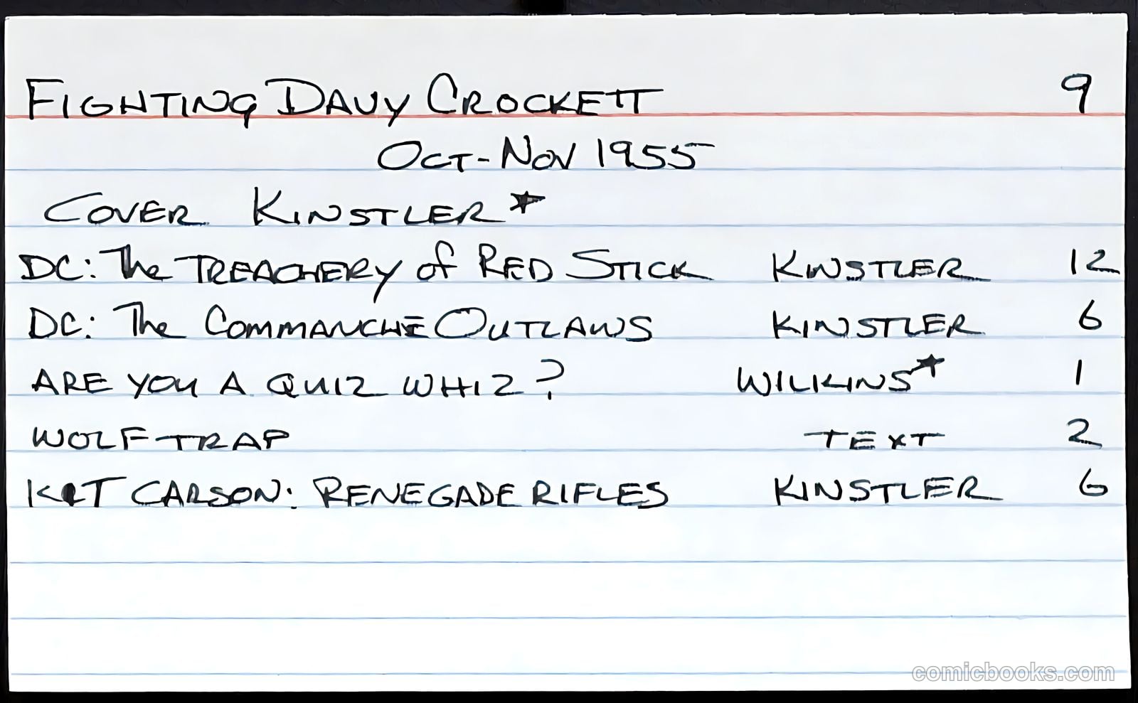 Fighting Davy Crockett #9 — page 37 of 37