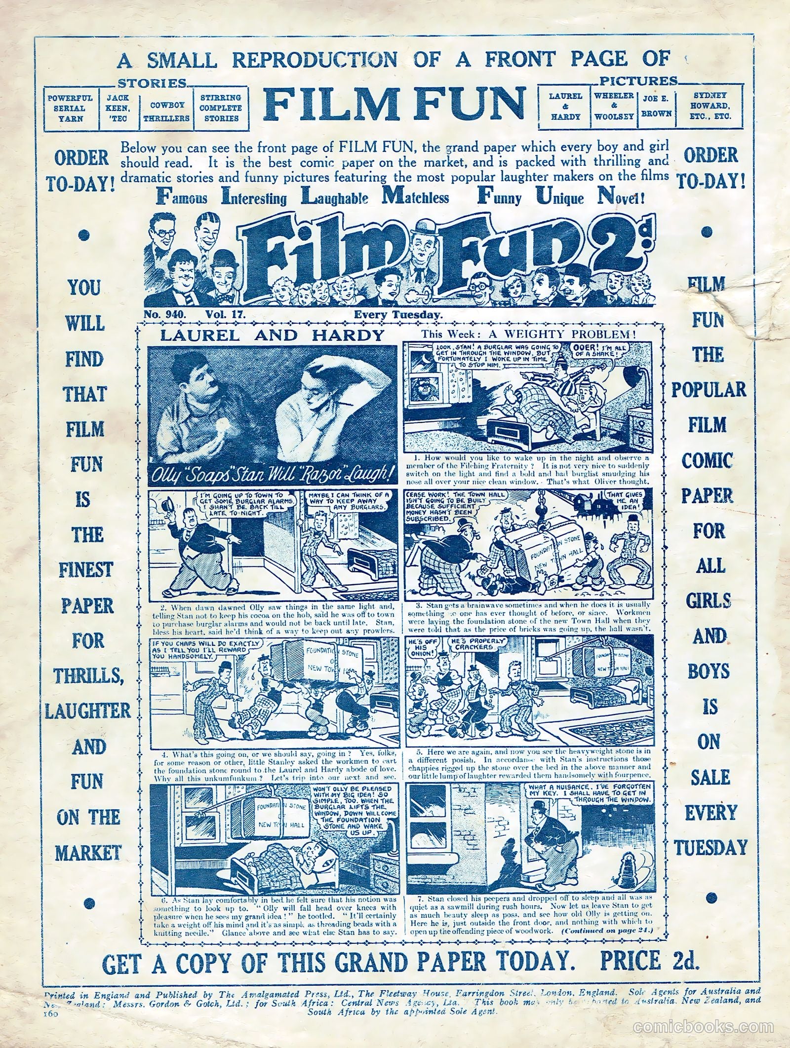 Film Fun Annual #1939 — page 63 of 64