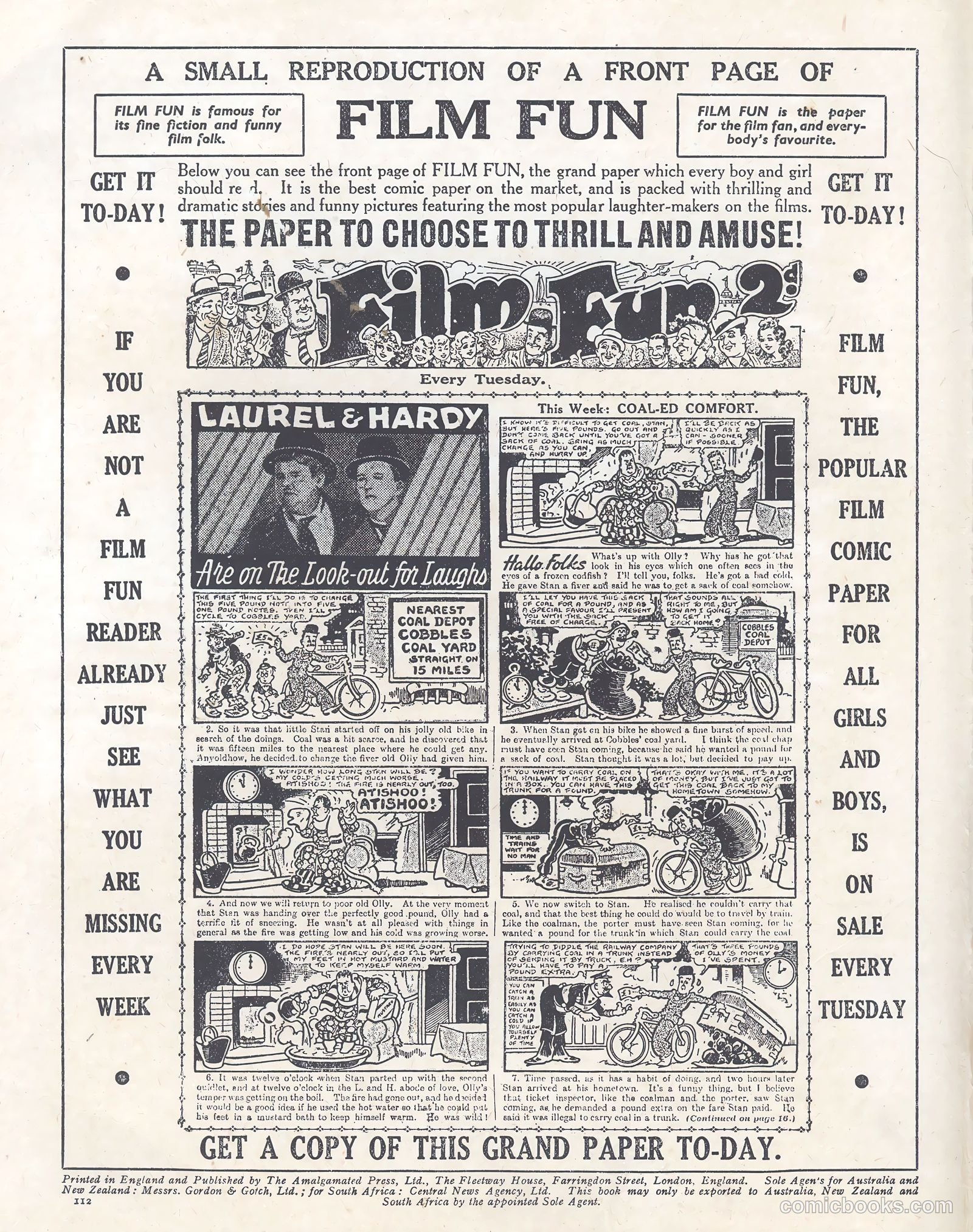Film Fun Annual #1942 — page 113 of 114