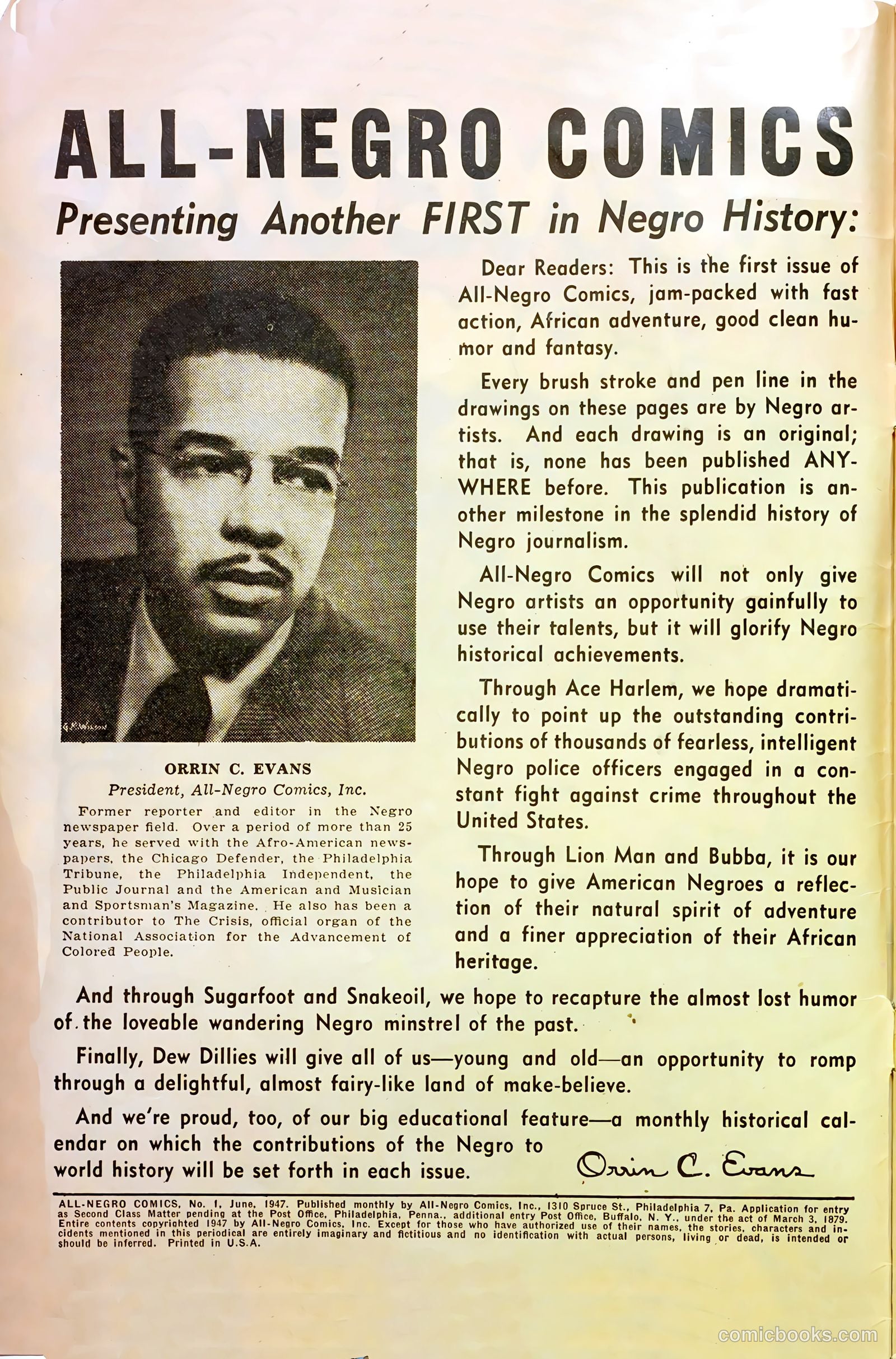 All-Negro Comics #1 — page 2 of 51