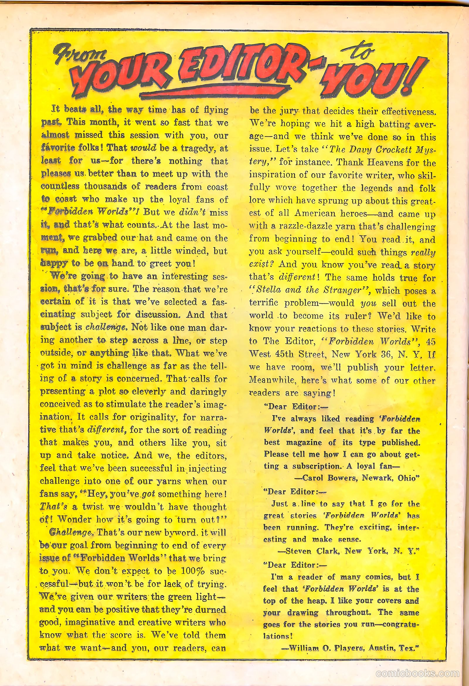 Forbidden Worlds #39 — page 22 of 36