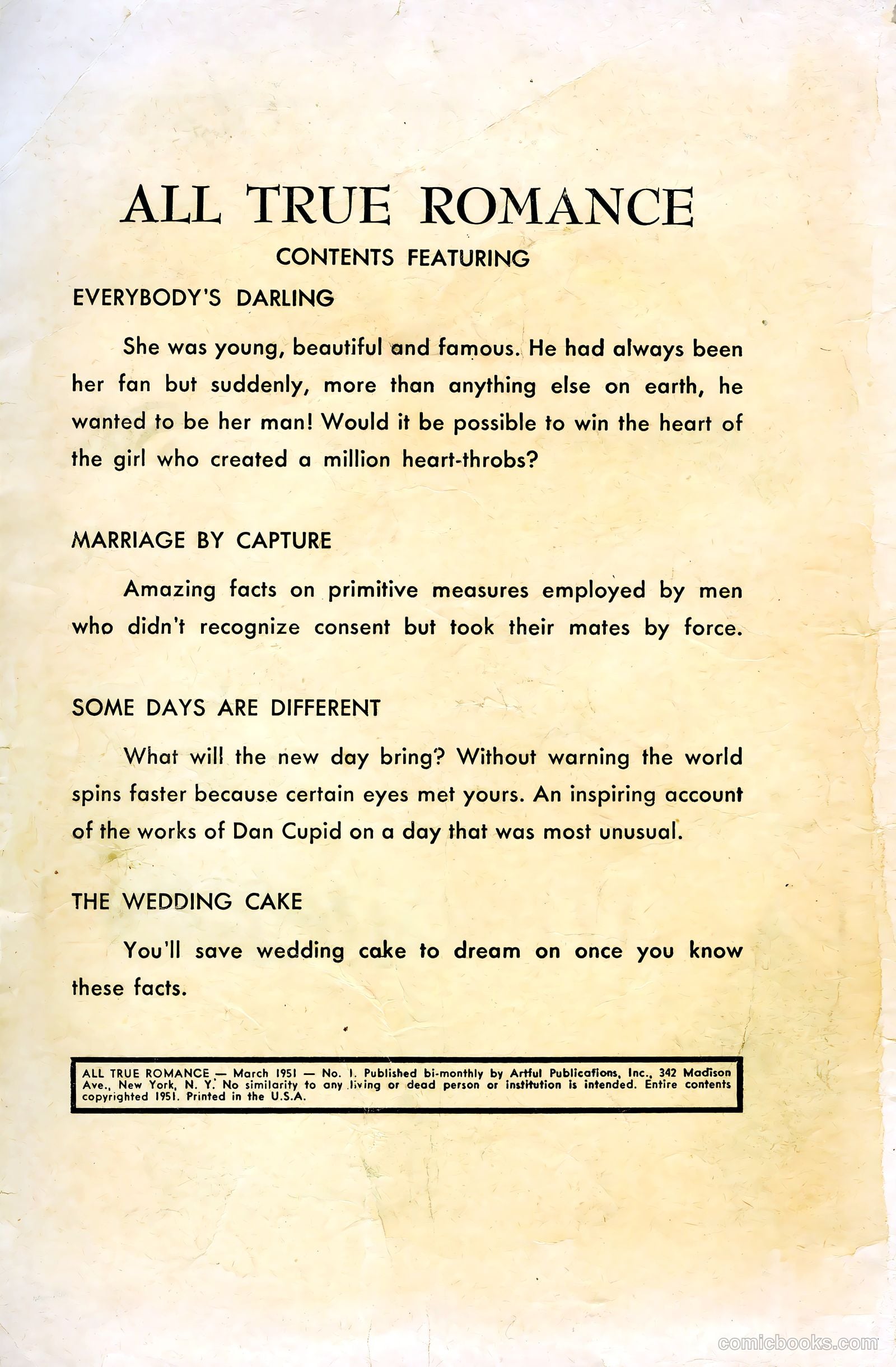 All True Romance #1 — page 2 of 36