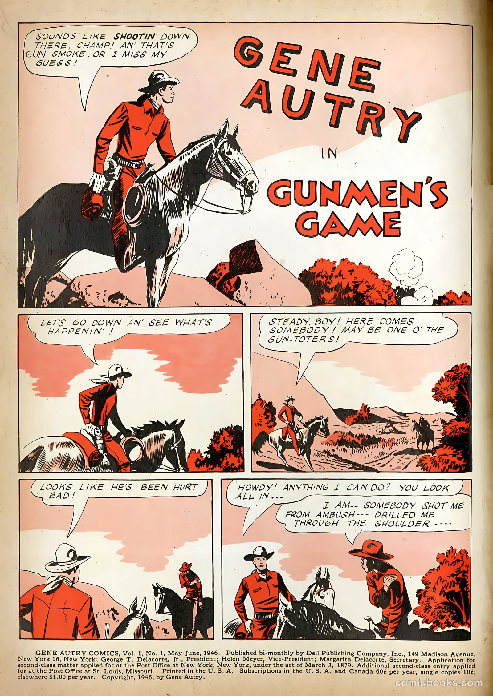 Gene Autry Comics #1 — page 2 of 52