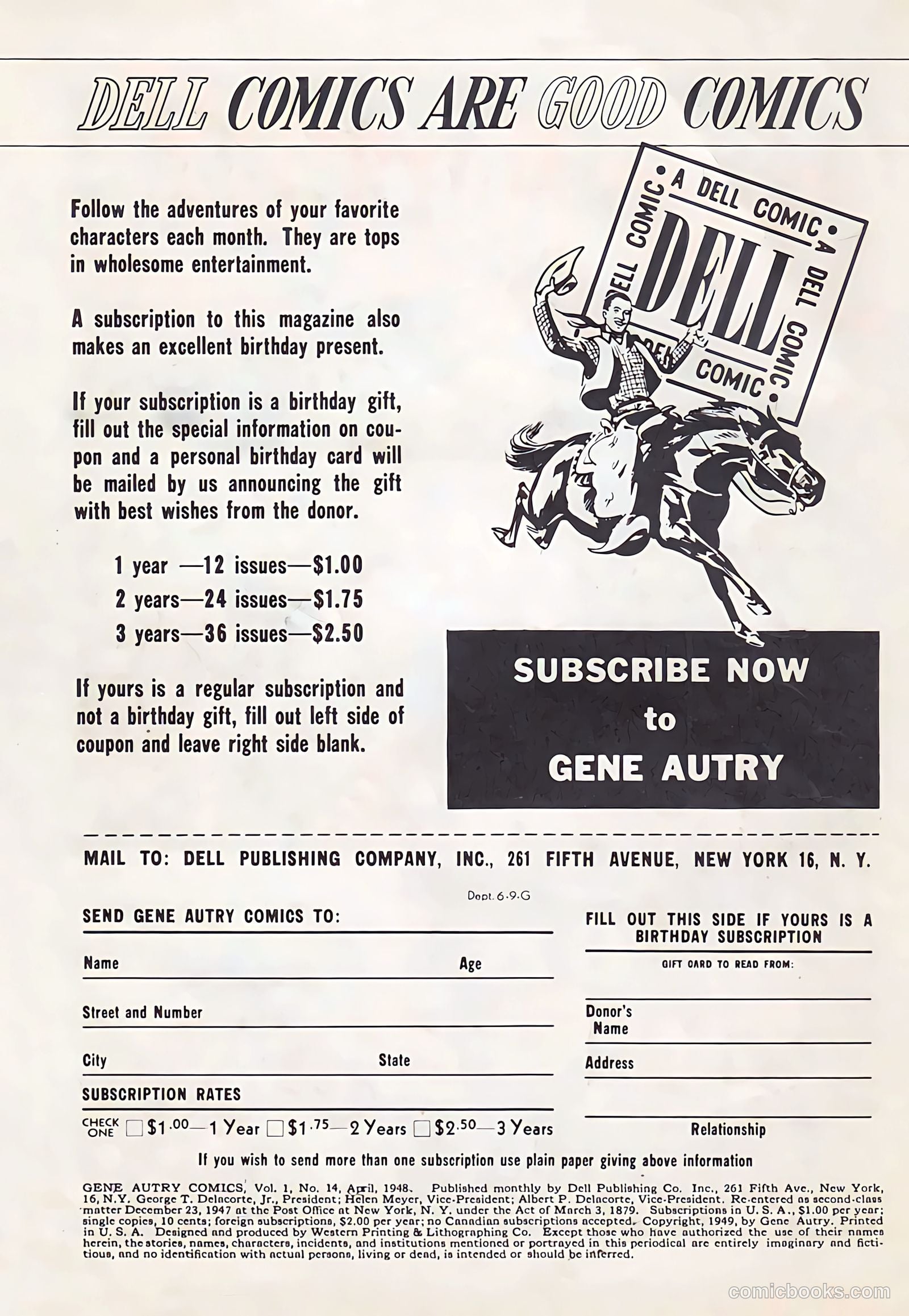 Gene Autry Comics #14 — page 2 of 35