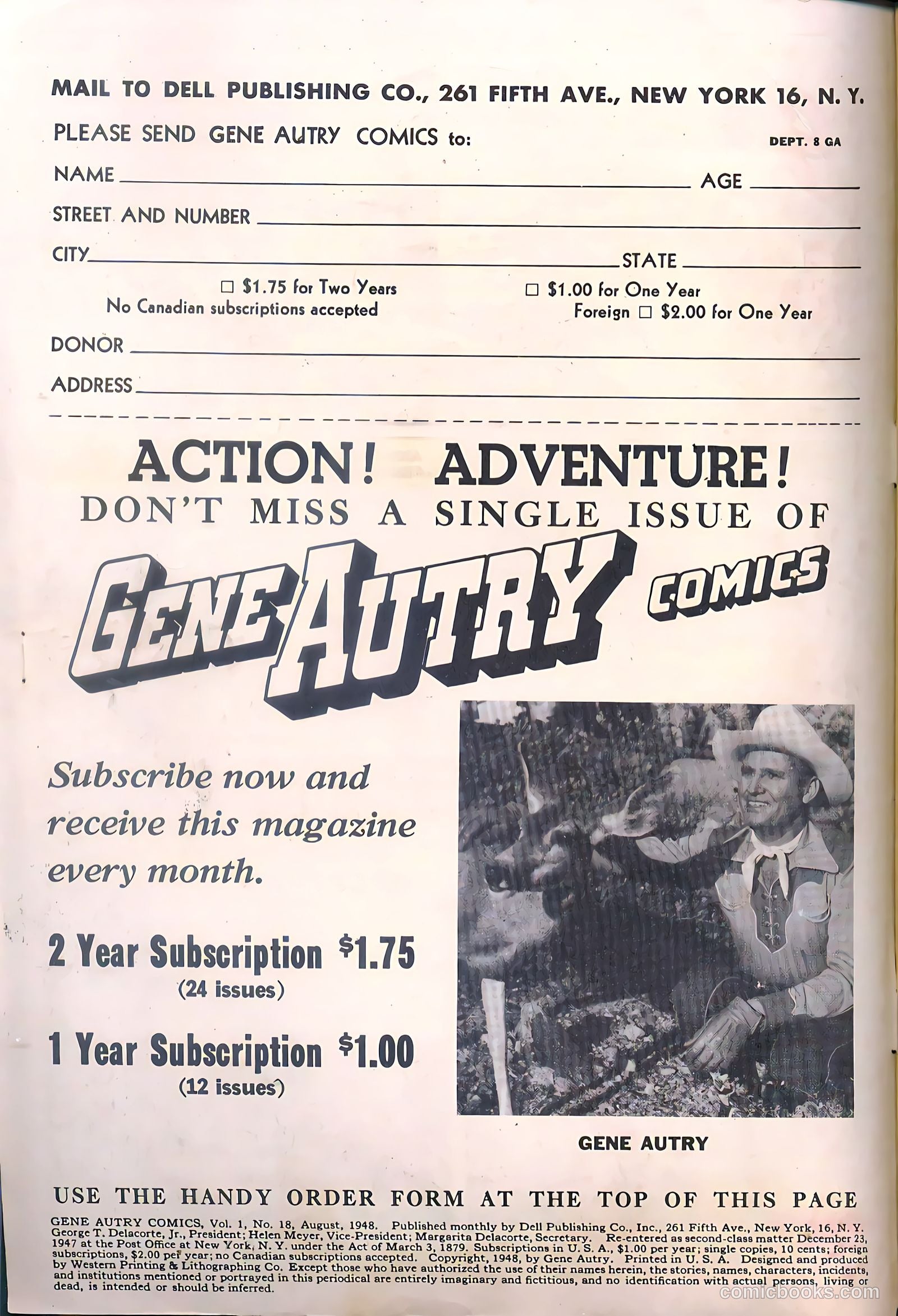 Gene Autry Comics #18 — page 2 of 36