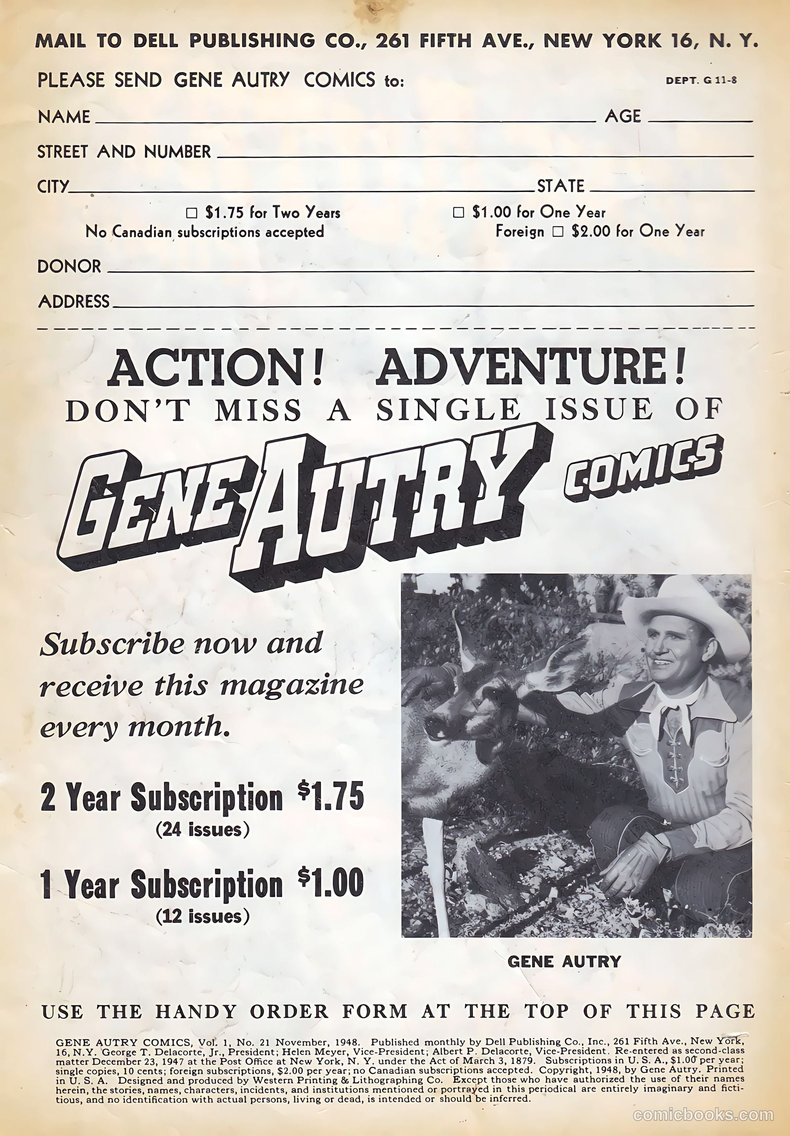 Gene Autry Comics #21 — page 2 of 36