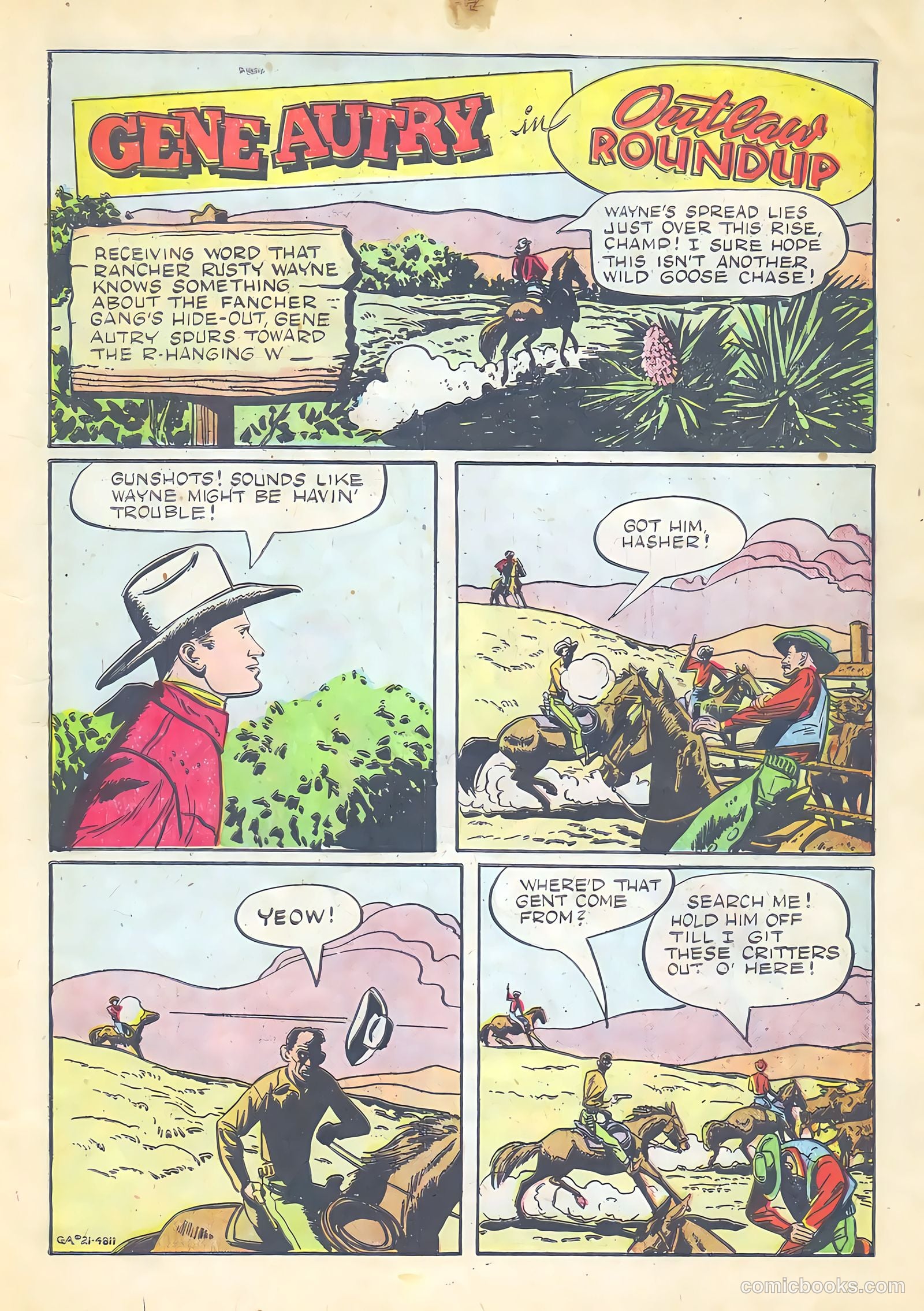 Gene Autry Comics #21 — page 3 of 36