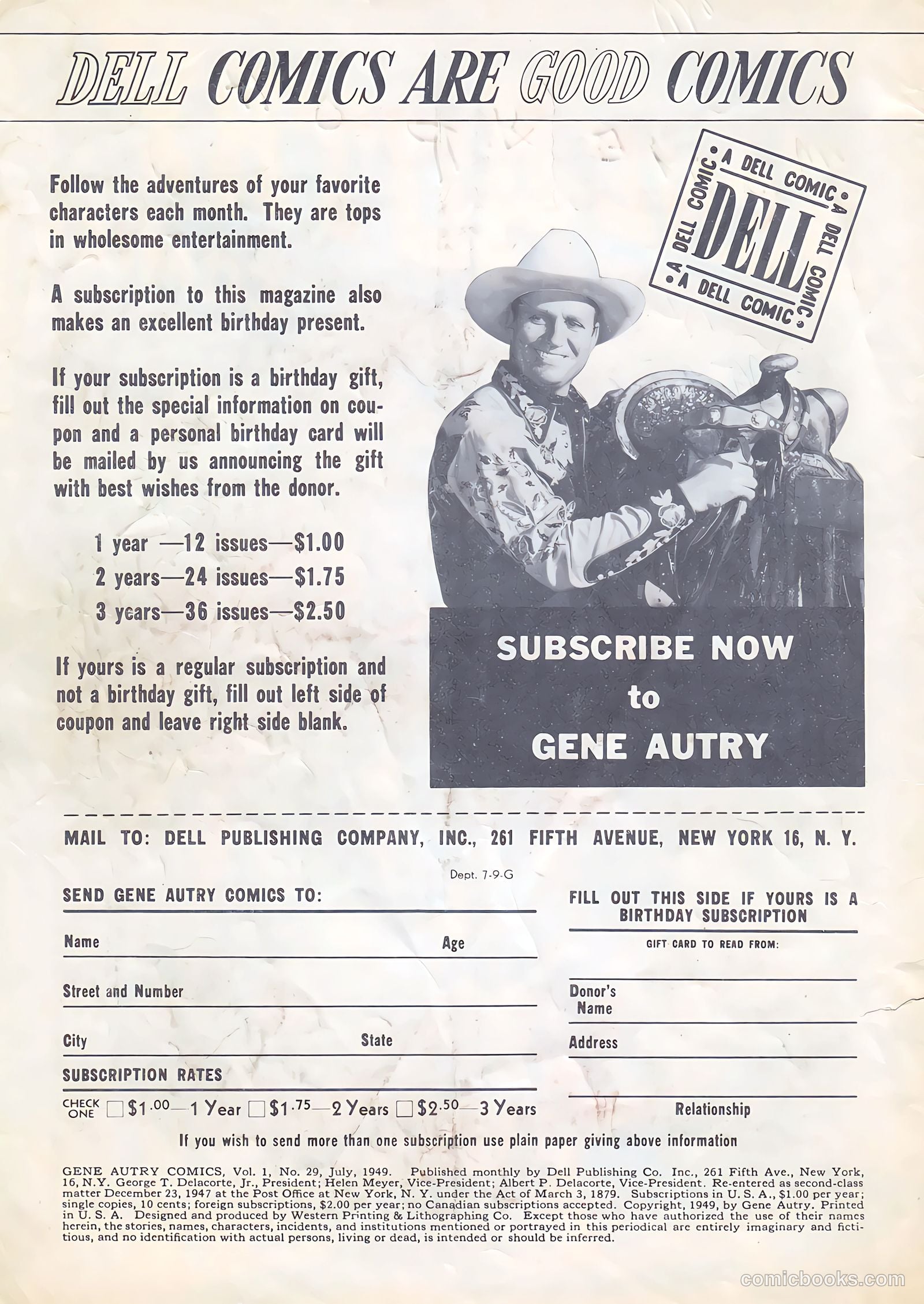 Gene Autry Comics #29 — page 2 of 36
