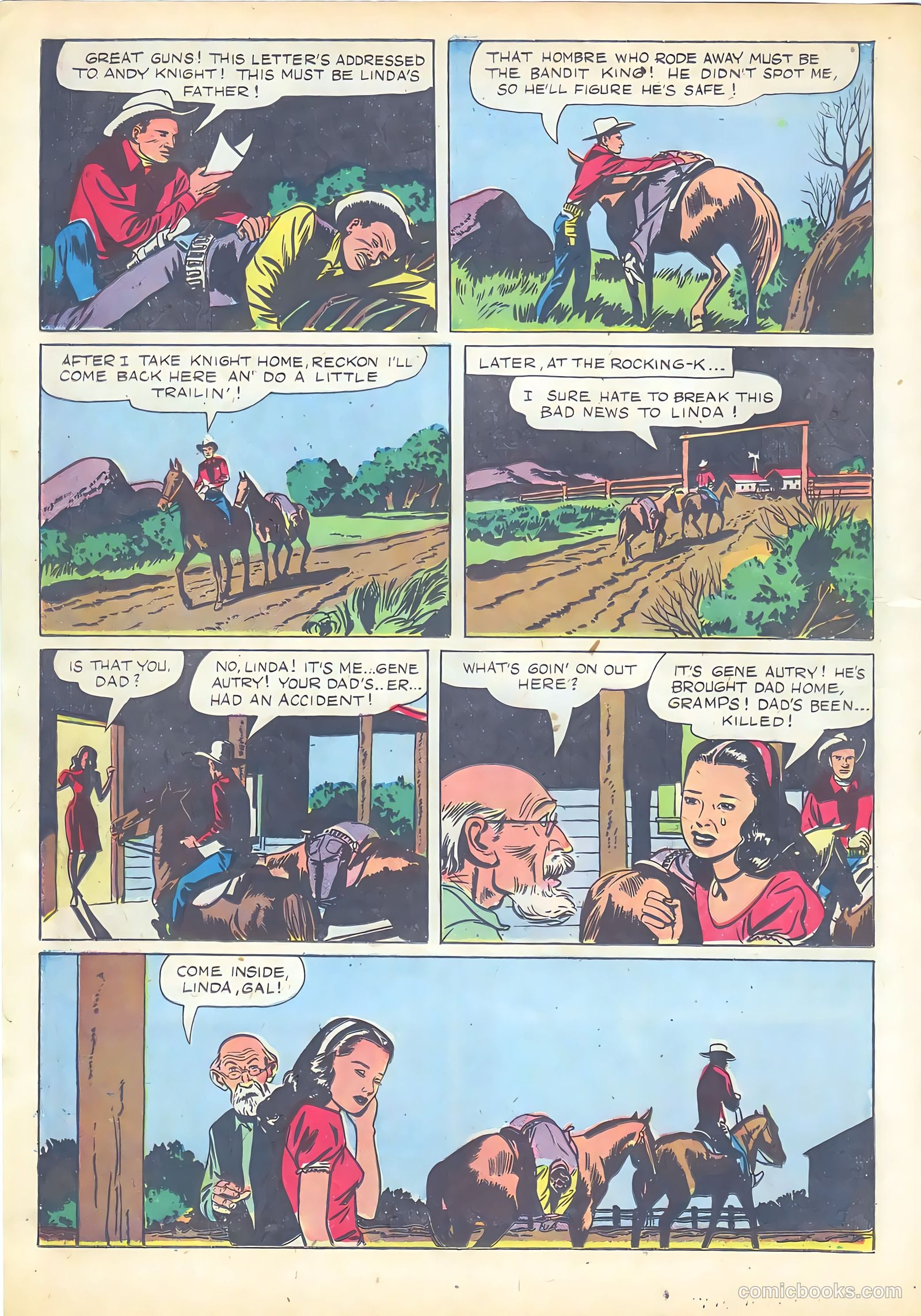 Gene Autry Comics #8 — page 22 of 52