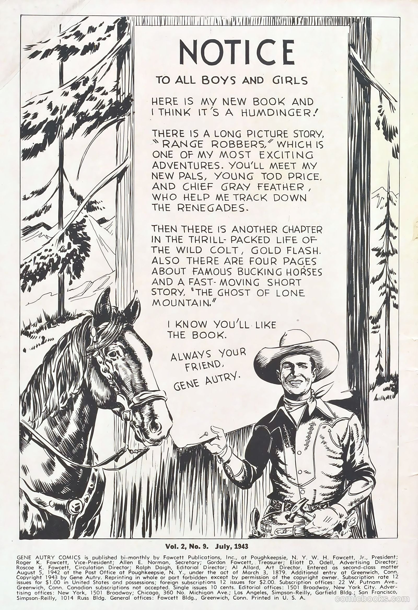 Gene Autry Comics #9 — page 2 of 68