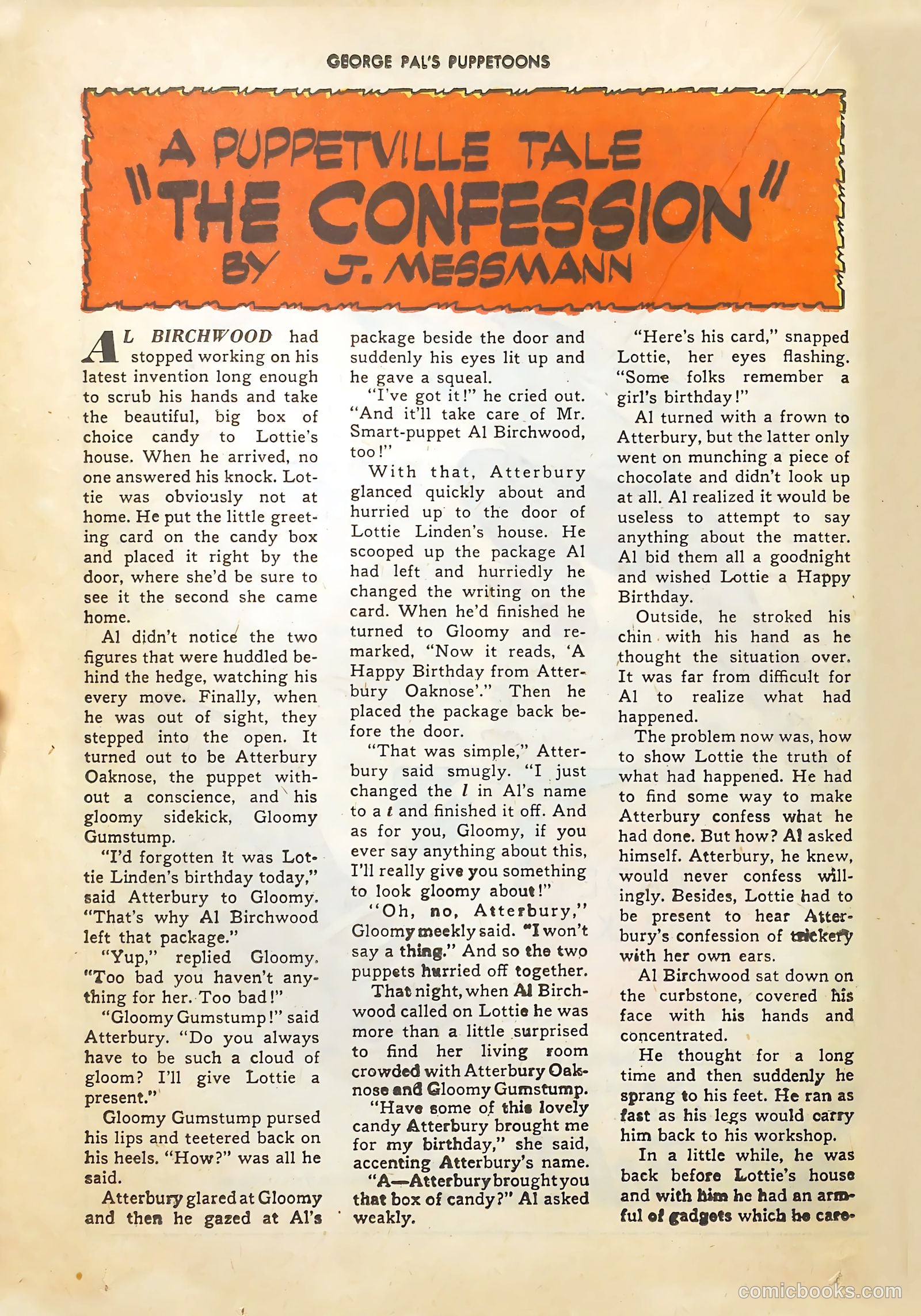 George Pal's Puppetoons #13 — page 32 of 52