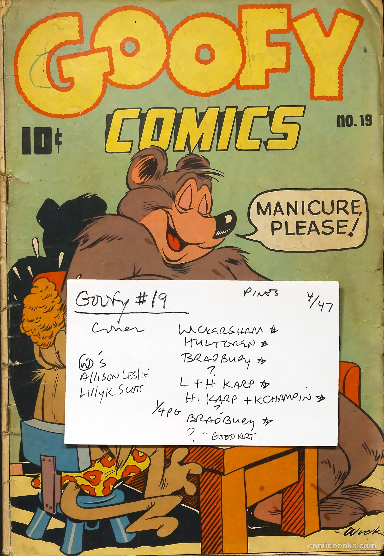 Goofy Comics #19 — page 53 of 53