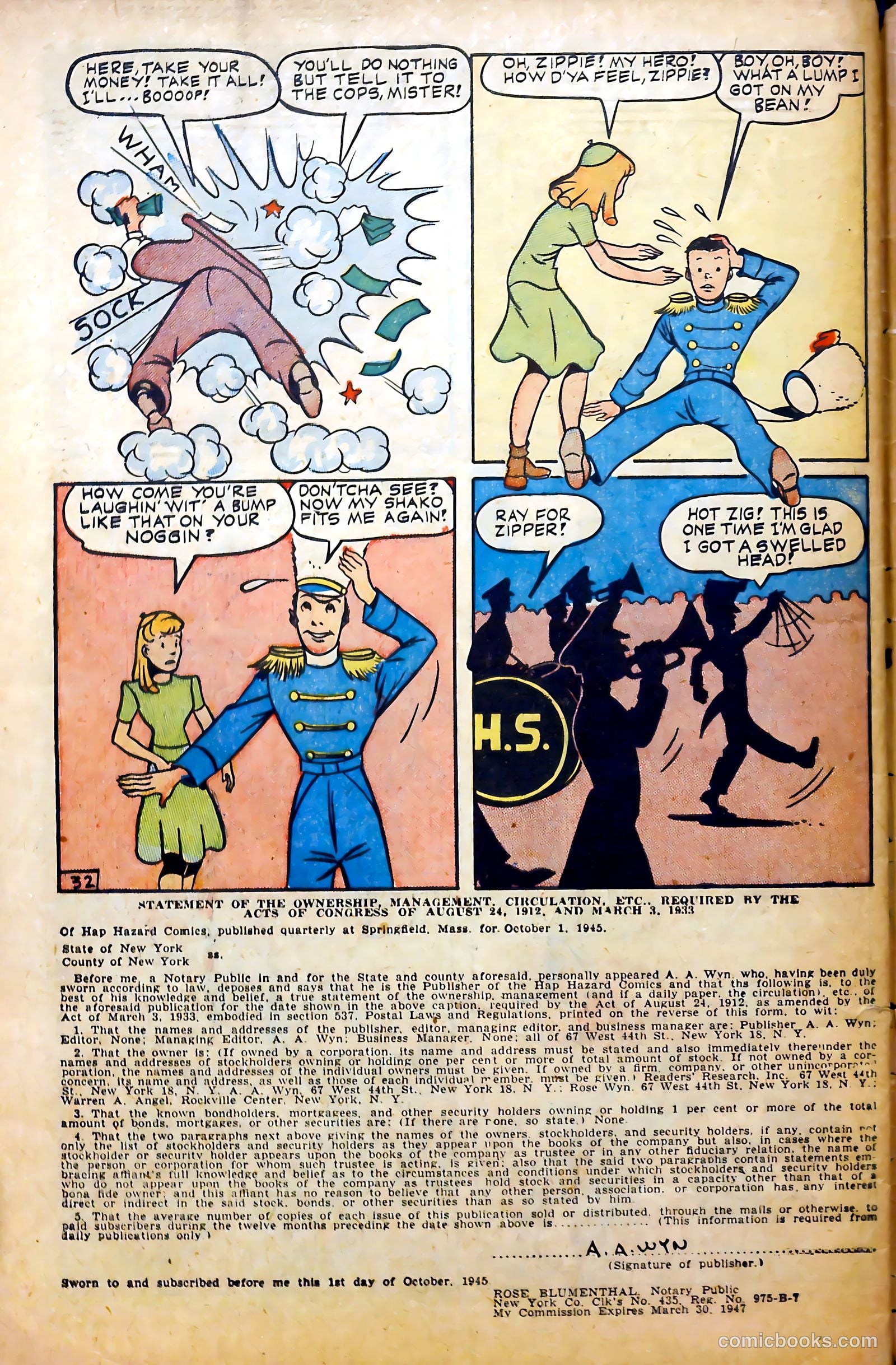 Hap Hazard Comics #8 — page 34 of 36