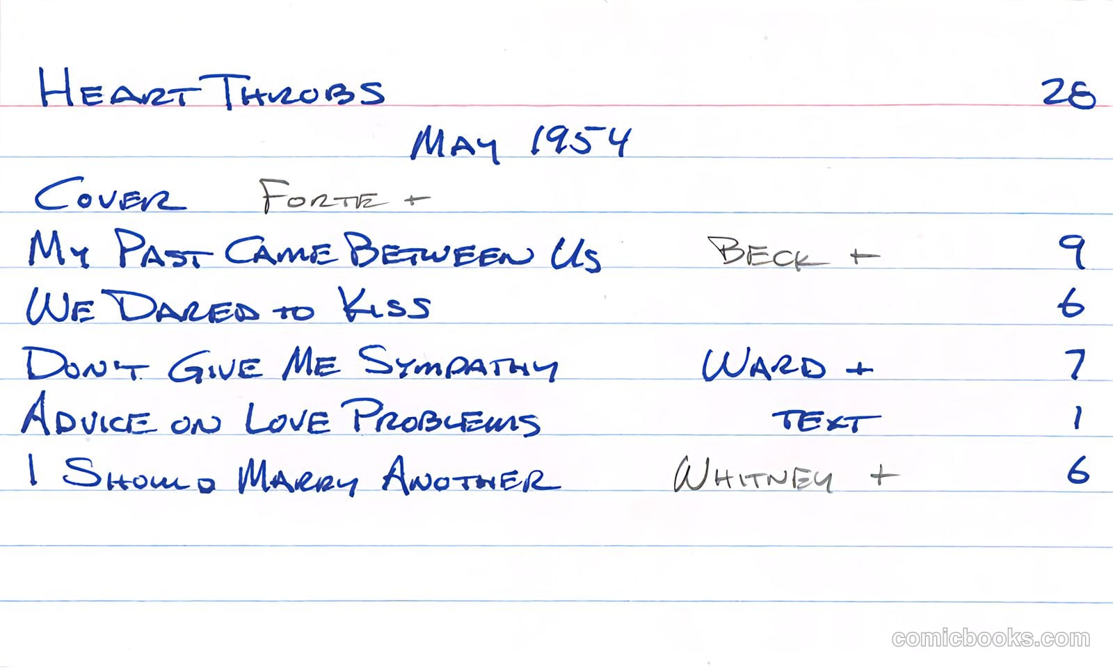 Heart Throbs #28 — page 37 of 37