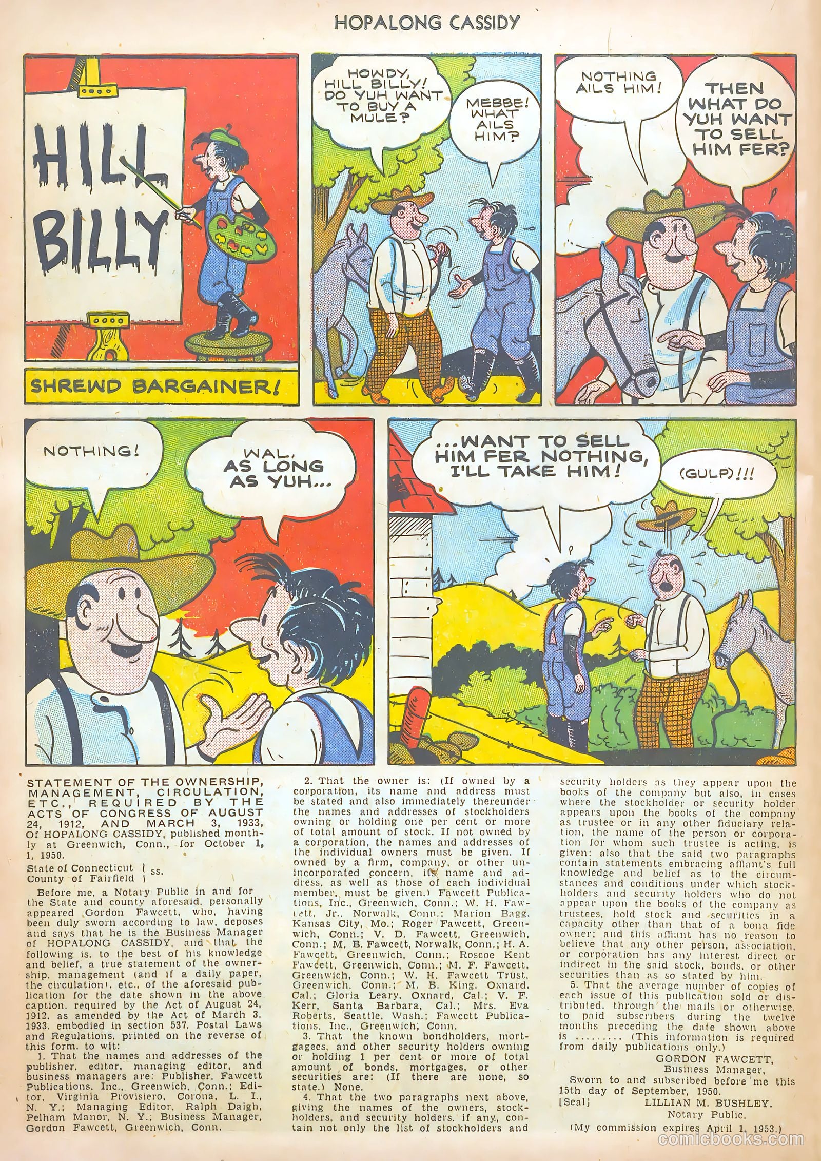 Hopalong Cassidy #51 — page 40 of 52