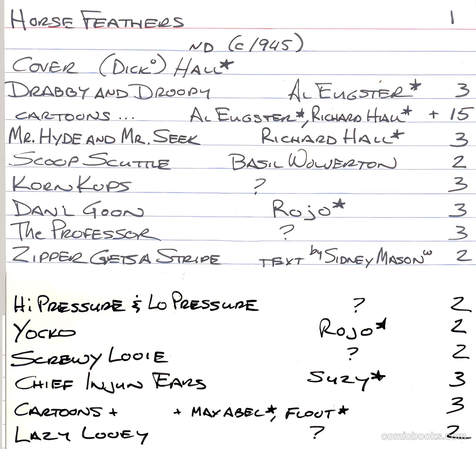 Horsefeathers #1 — page 53 of 53