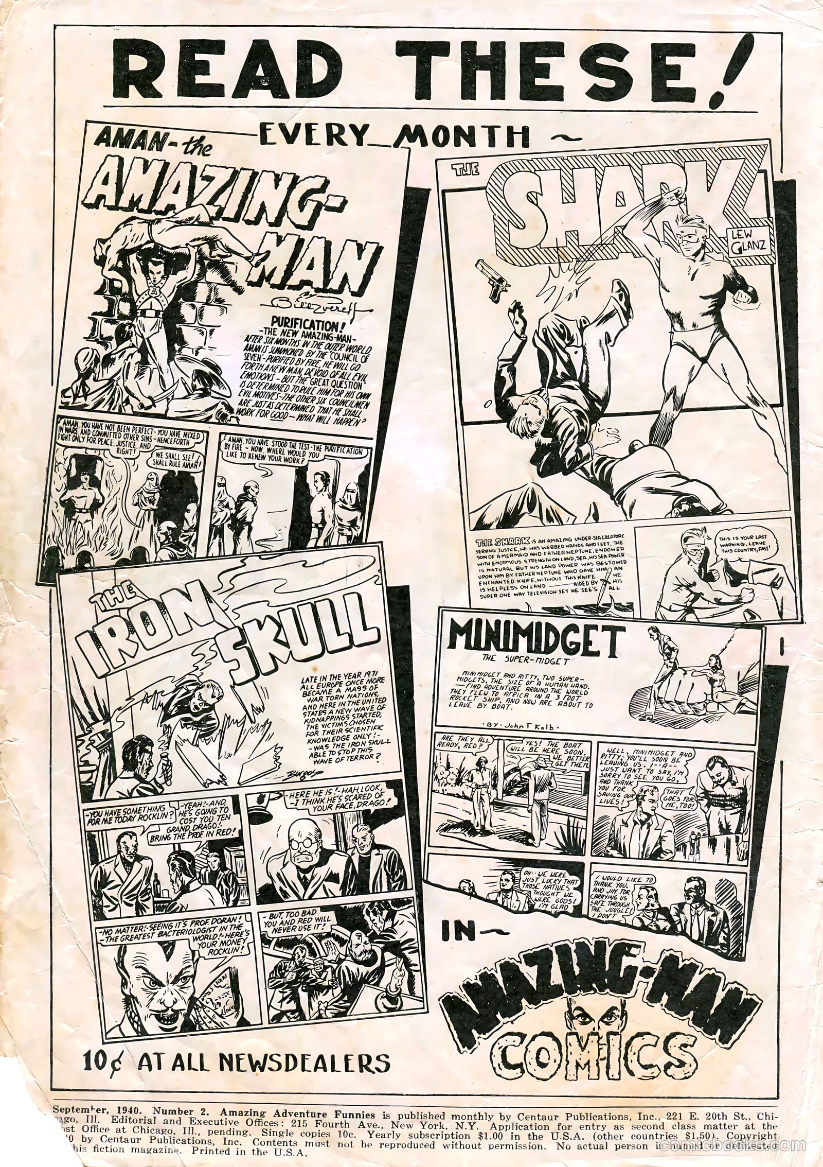 Amazing Adventure Funnies #2 — page 2 of 68