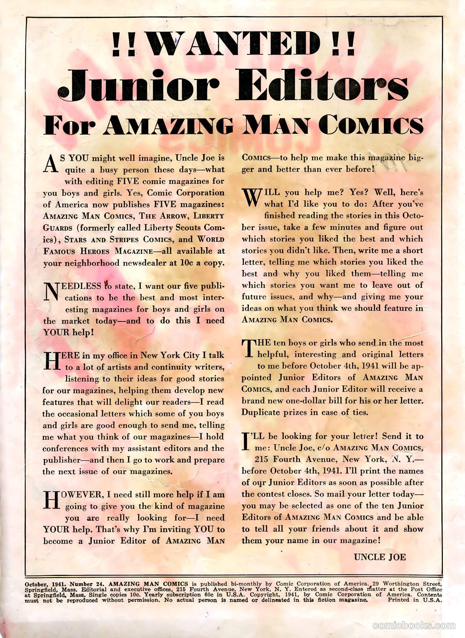 Amazing Man Comics #24 — page 2 of 68