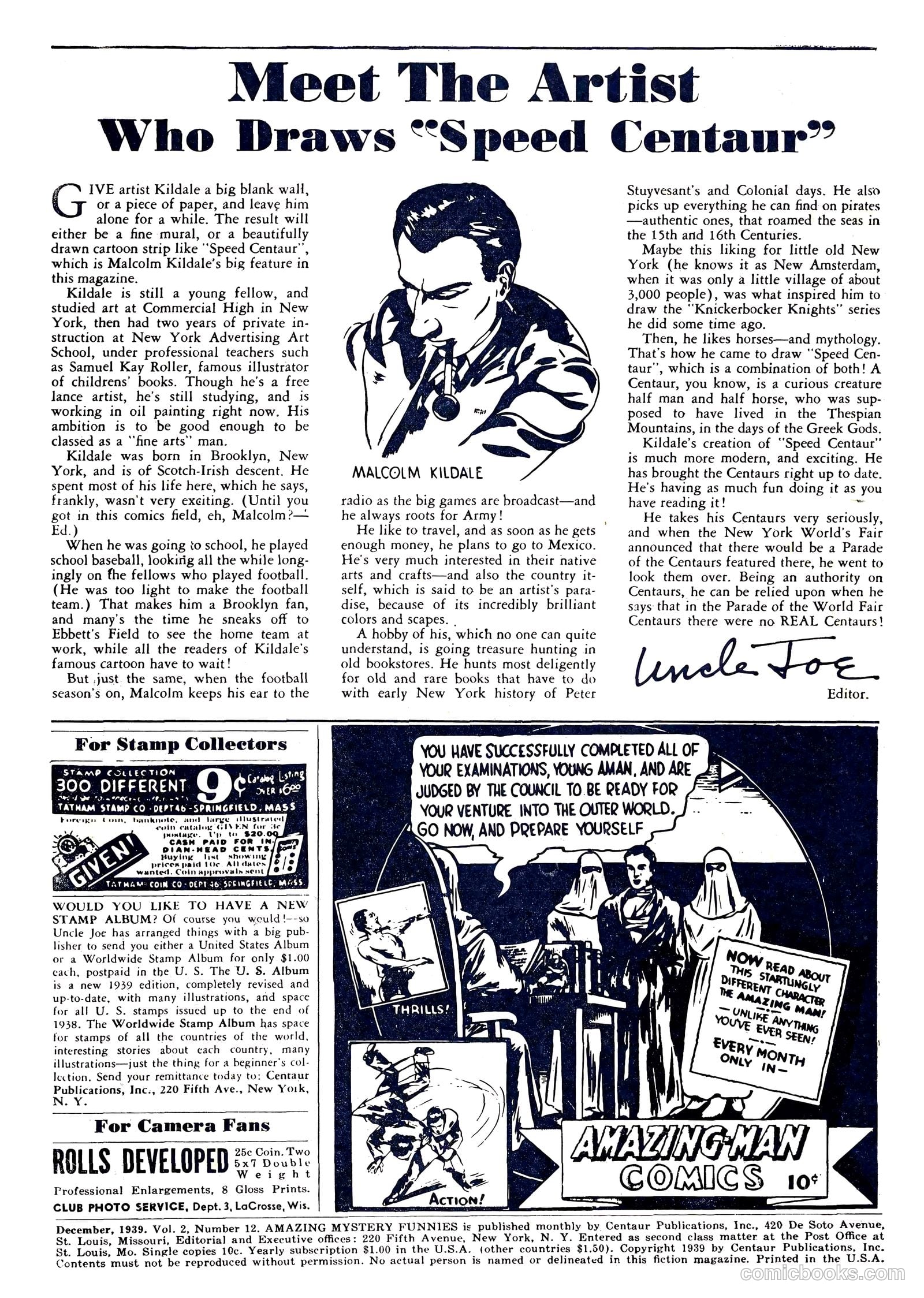 Amazing Mystery Funnies #12 — page 2 of 52