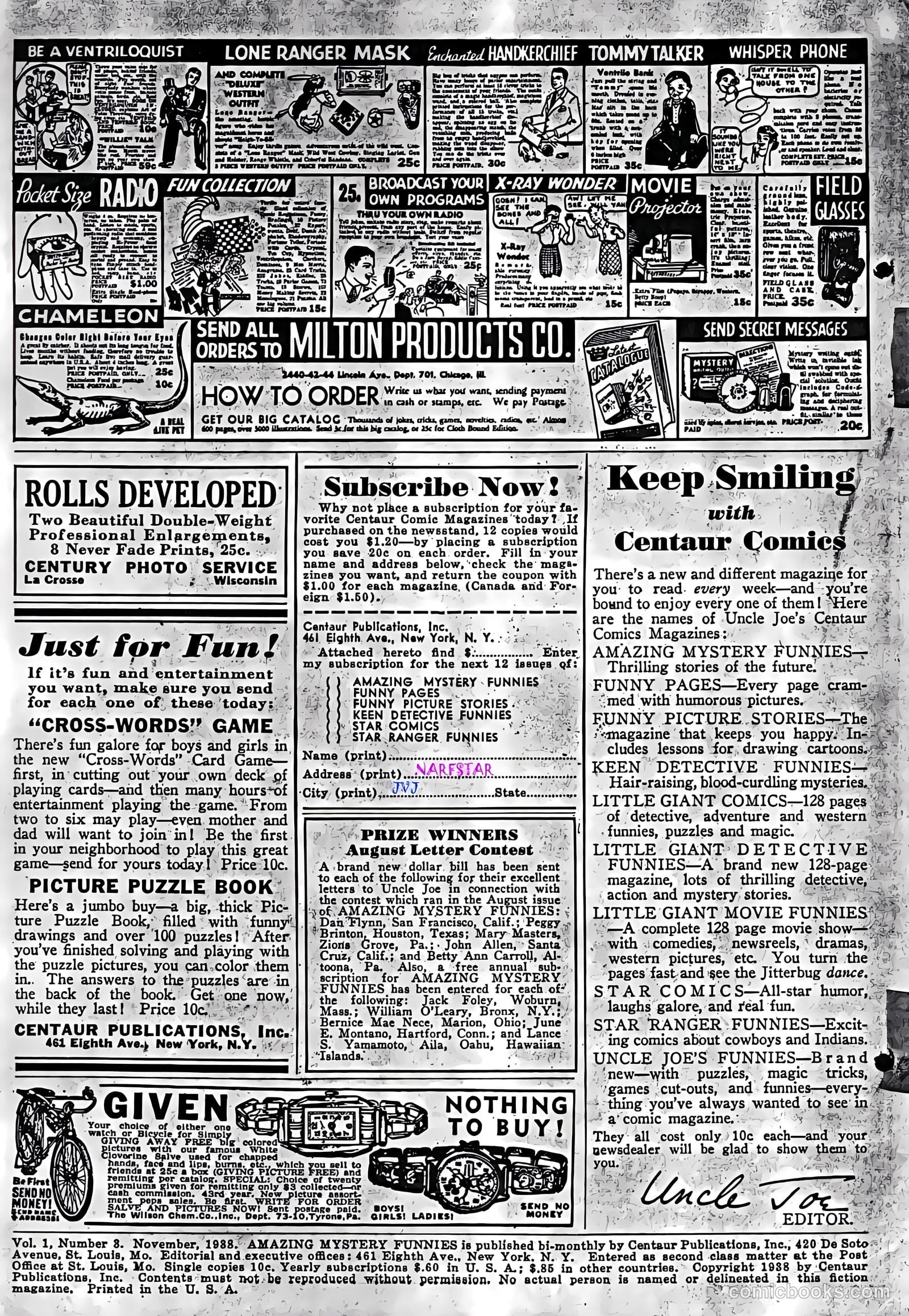 Amazing Mystery Funnies #3 — page 3 of 53