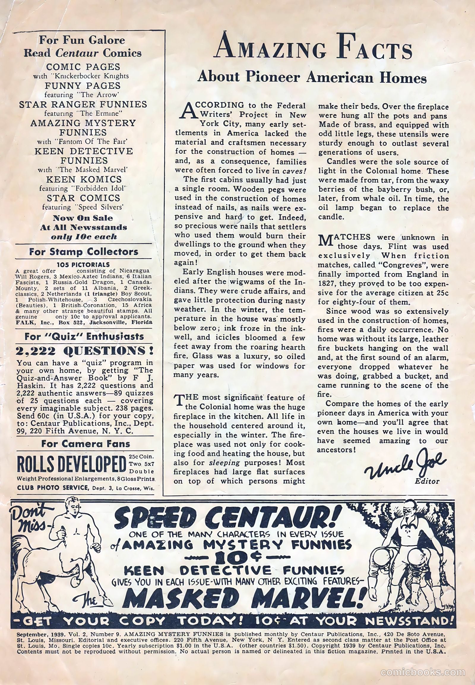 Amazing Mystery Funnies #9 — page 3 of 53