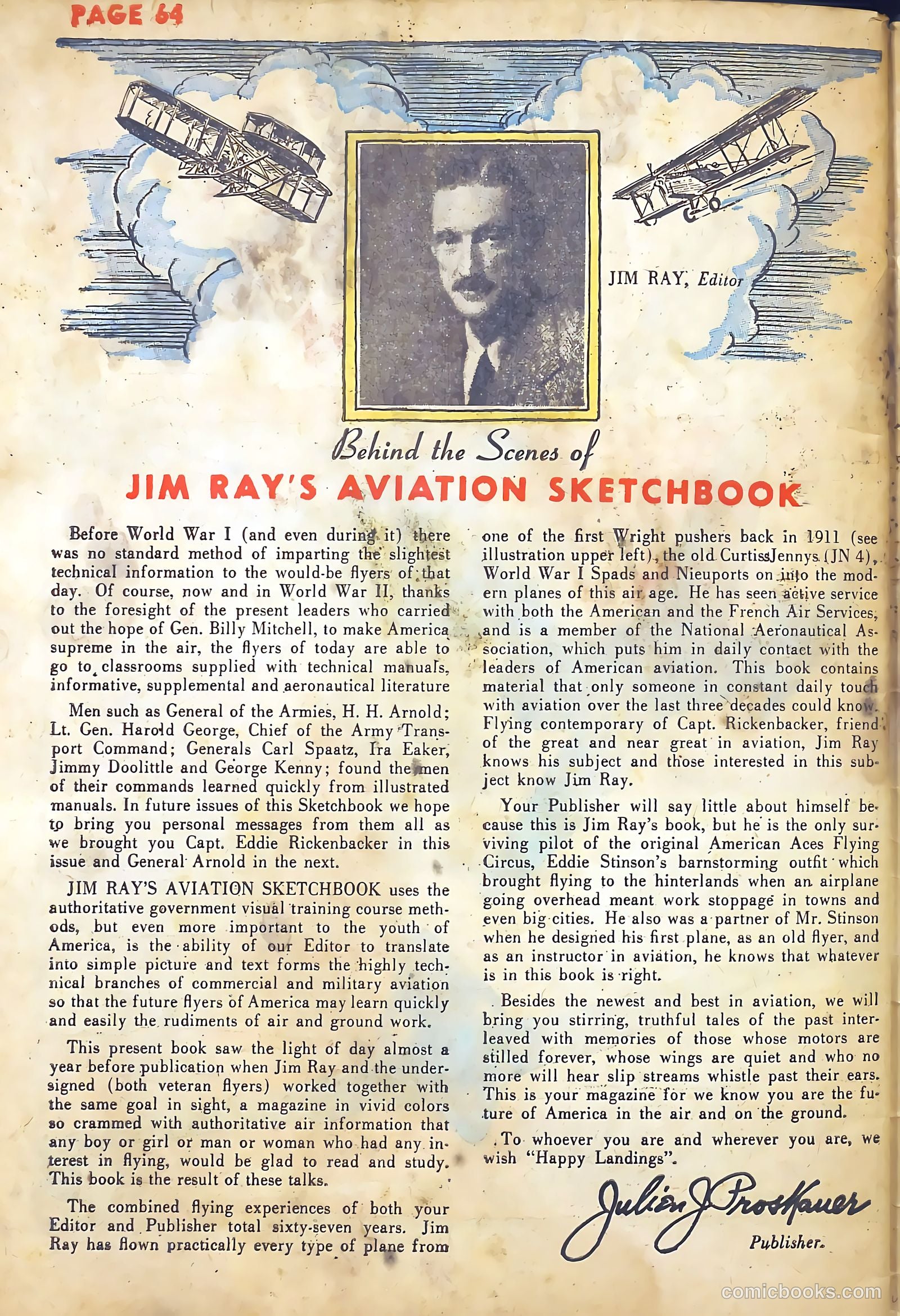 Jim Ray's Aviation Sketchbook #1 — page 65 of 67