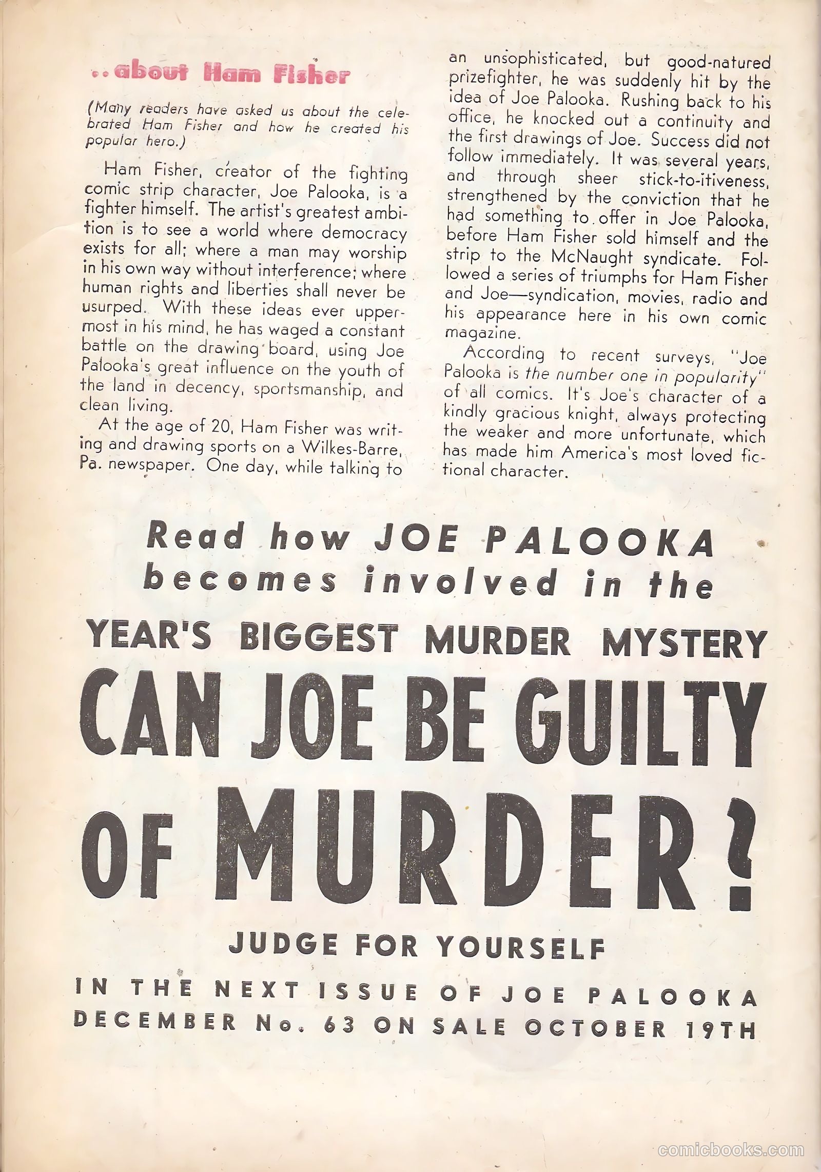 Joe Palooka Comics #62 — page 34 of 36